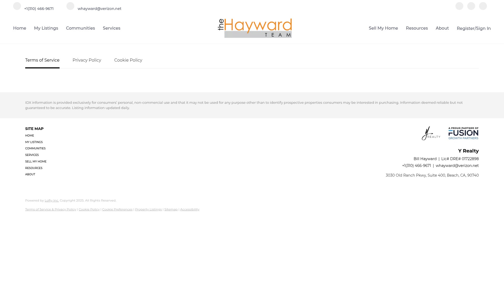 Screenshot of haywardteam.info