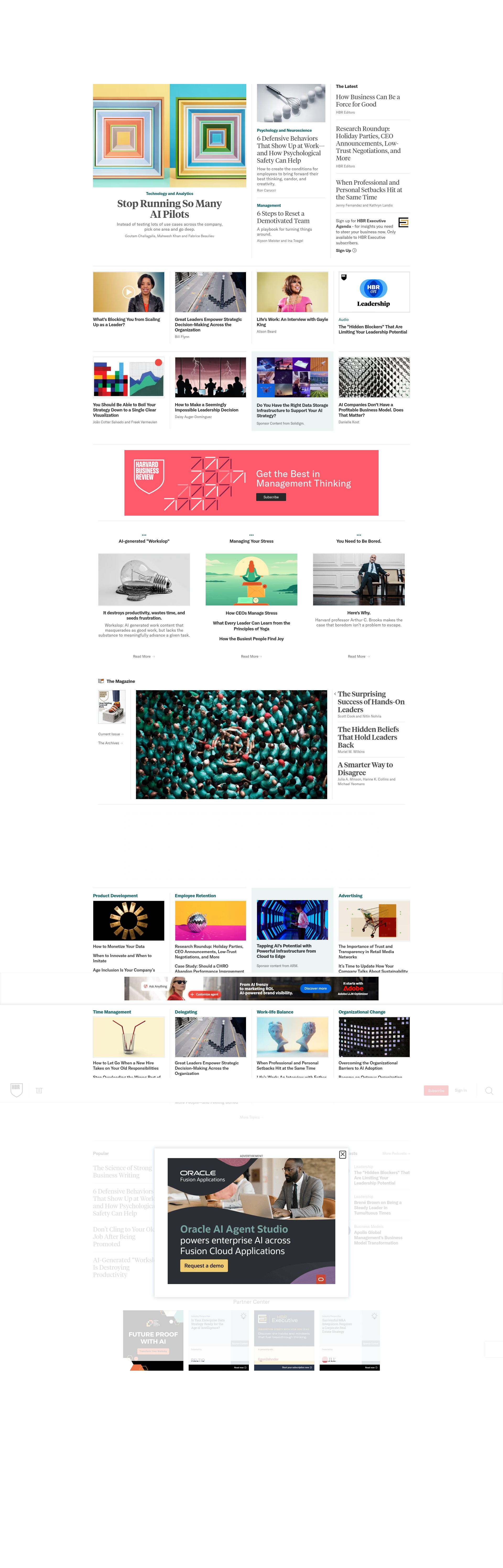 Screenshot of hbr.org