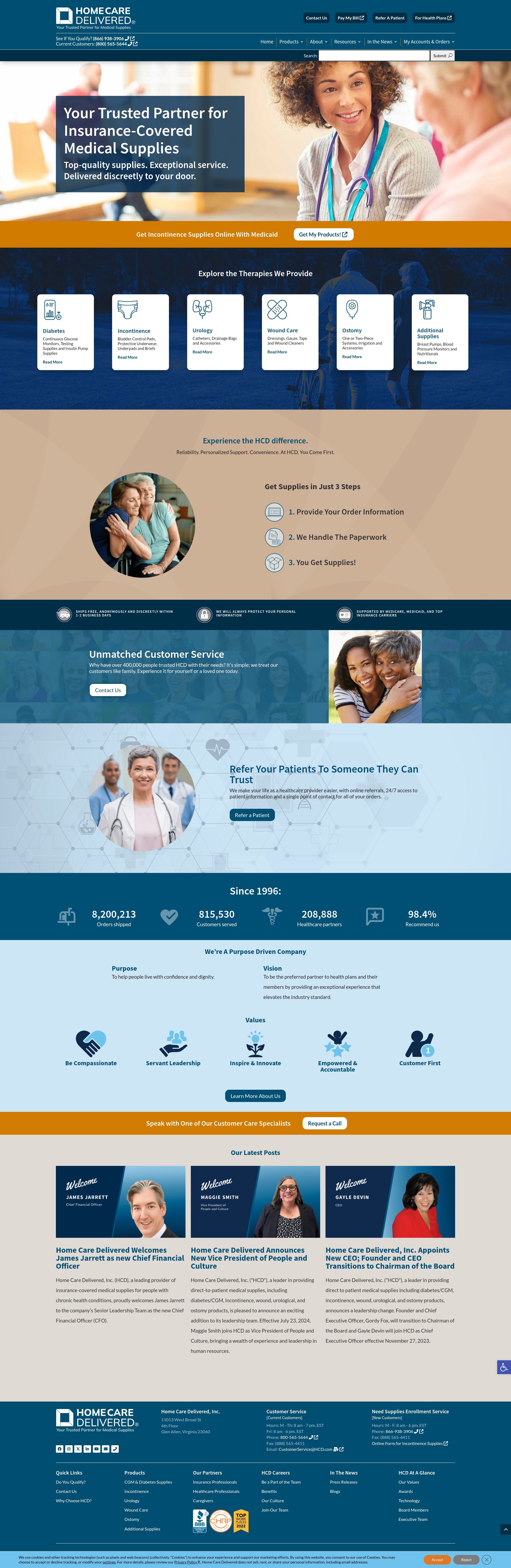 Screenshot of hcd.com