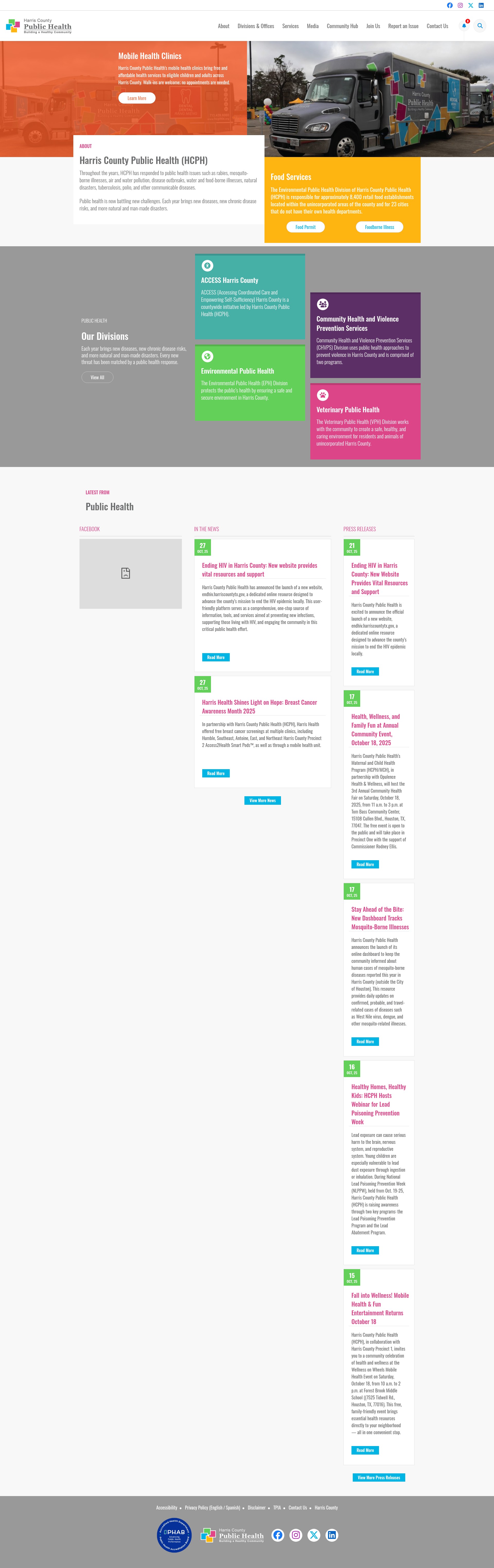 Screenshot of hcphtx.org