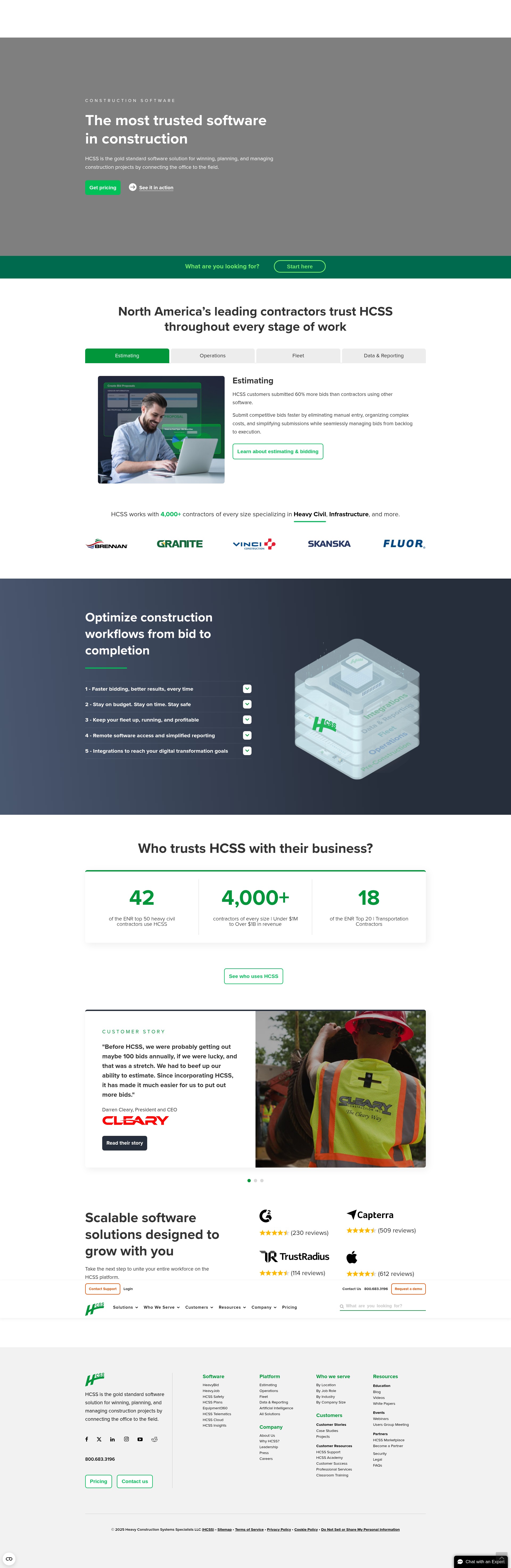 Screenshot of hcss.com