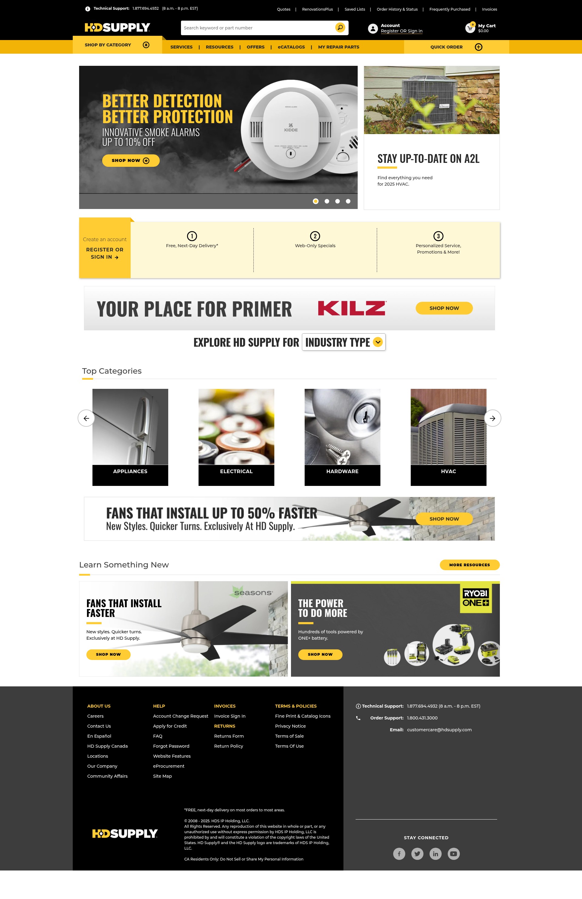 Screenshot of hdsupplysolutions.com