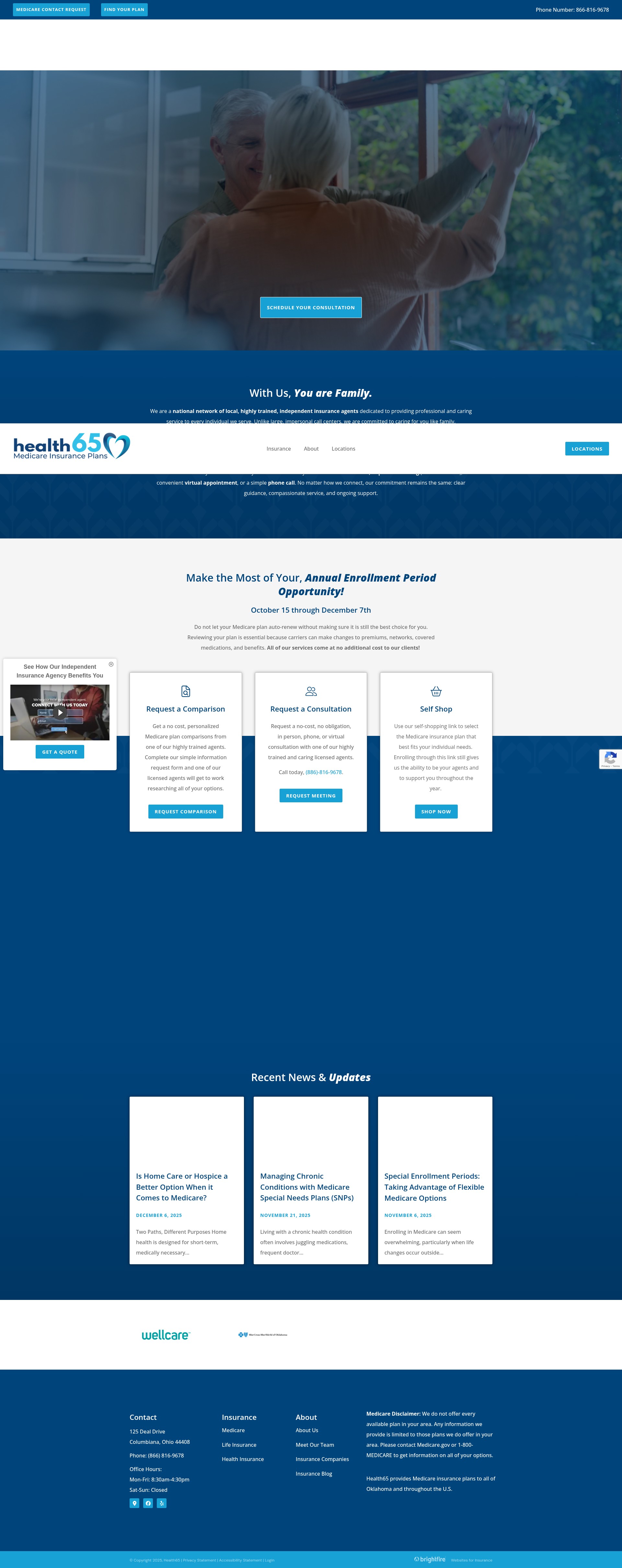 Screenshot of health65.com
