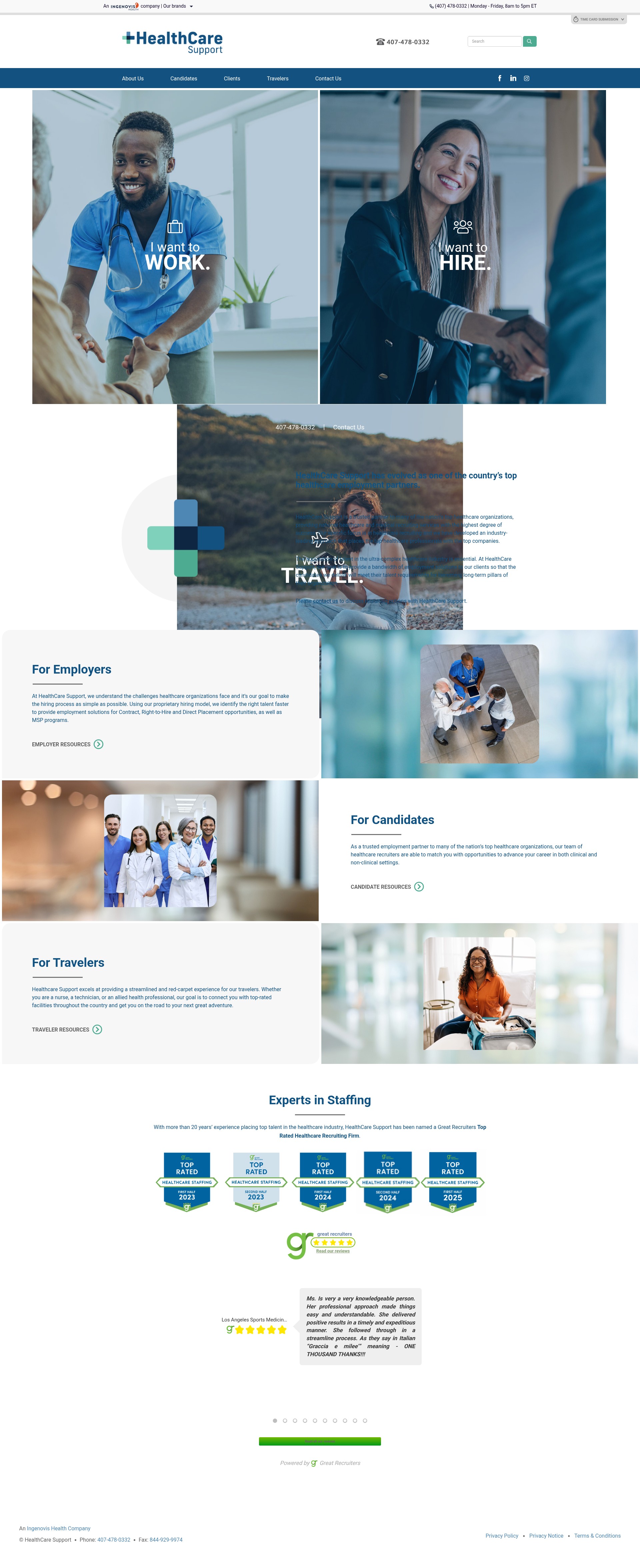 Screenshot of healthcaresupport.com