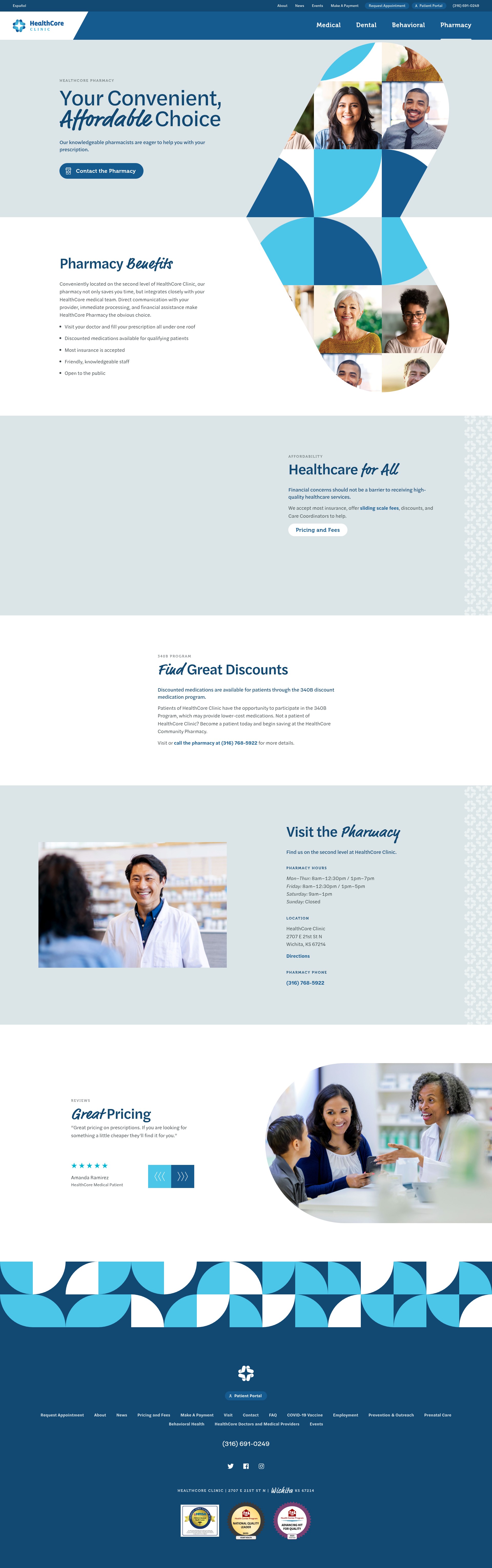 Screenshot of healthcoreclinic.org