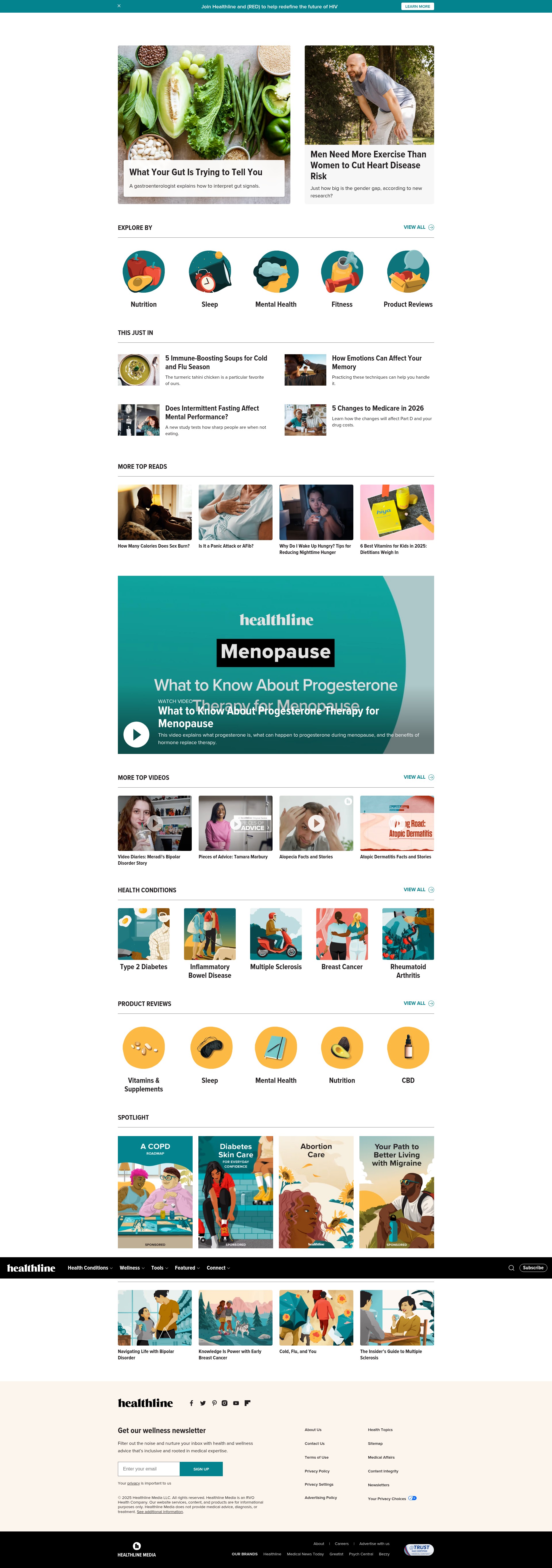 Screenshot of healthline.com