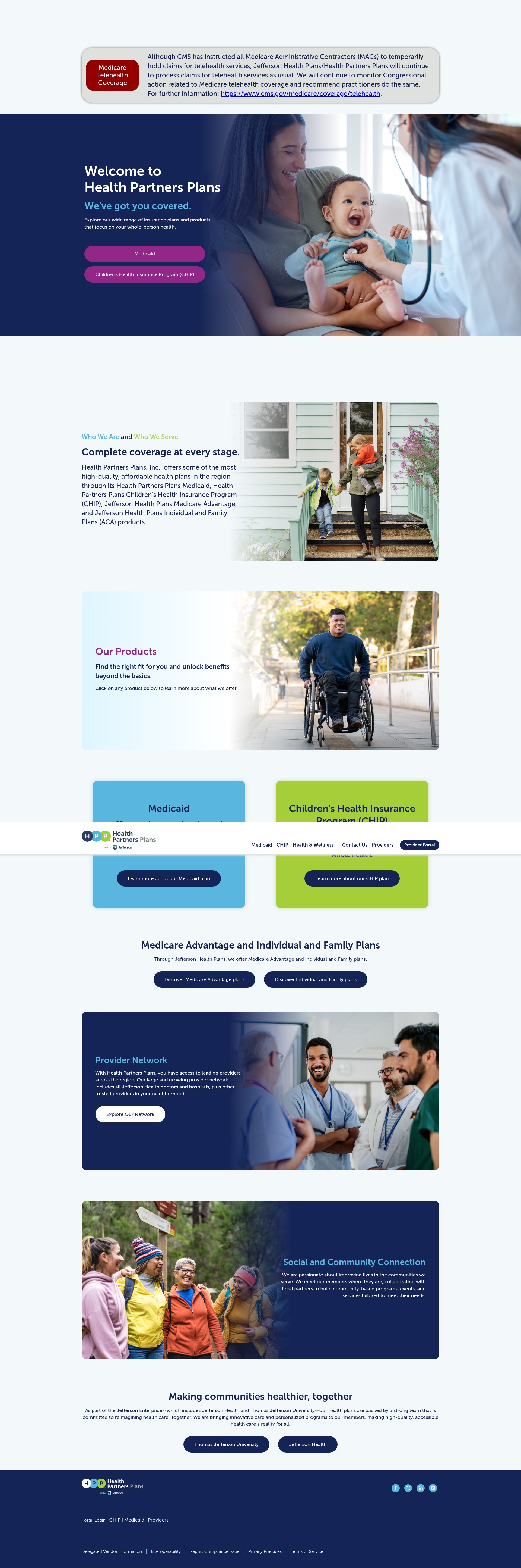 Screenshot of healthpartnersplans.com