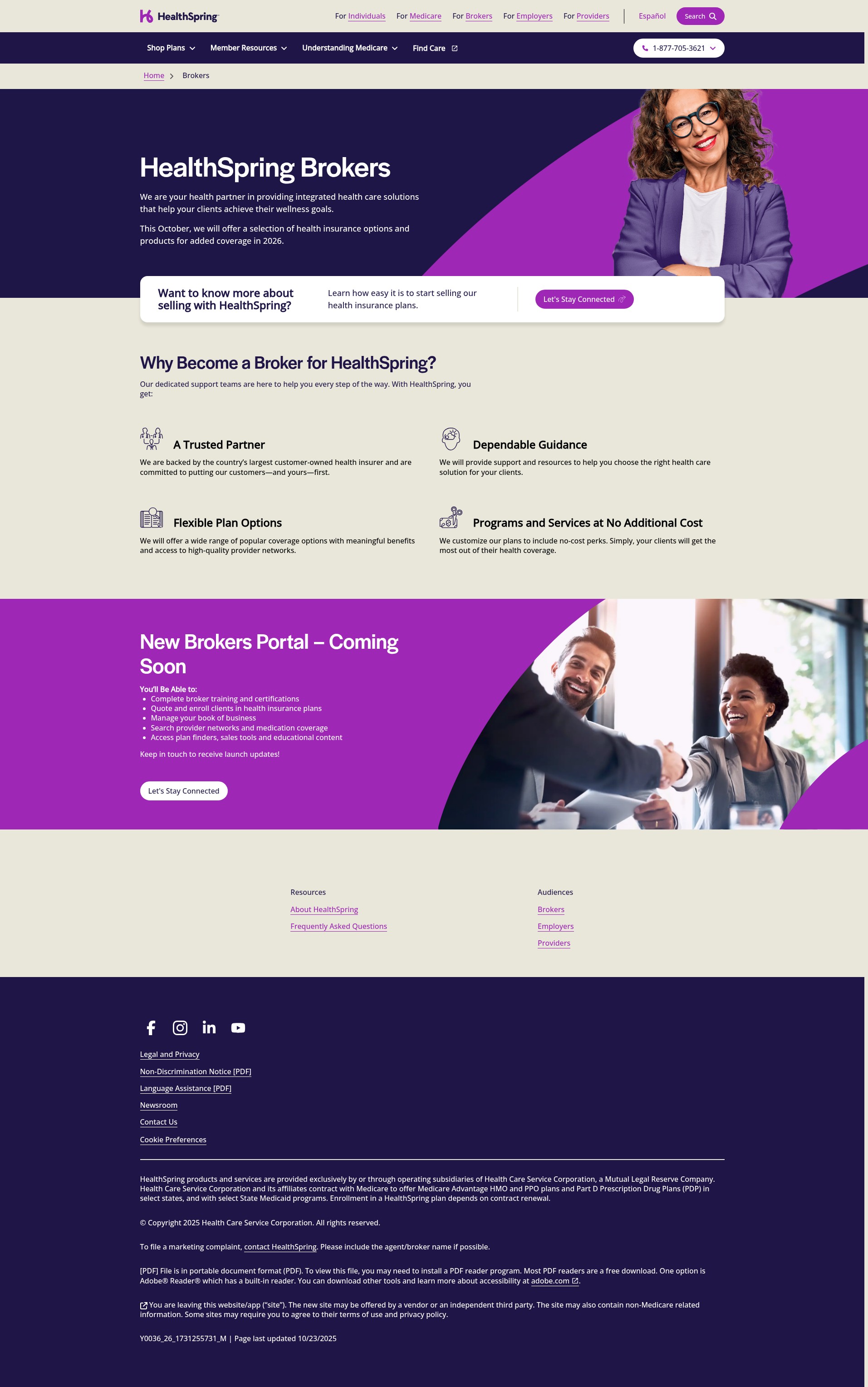 Screenshot of healthspring.com