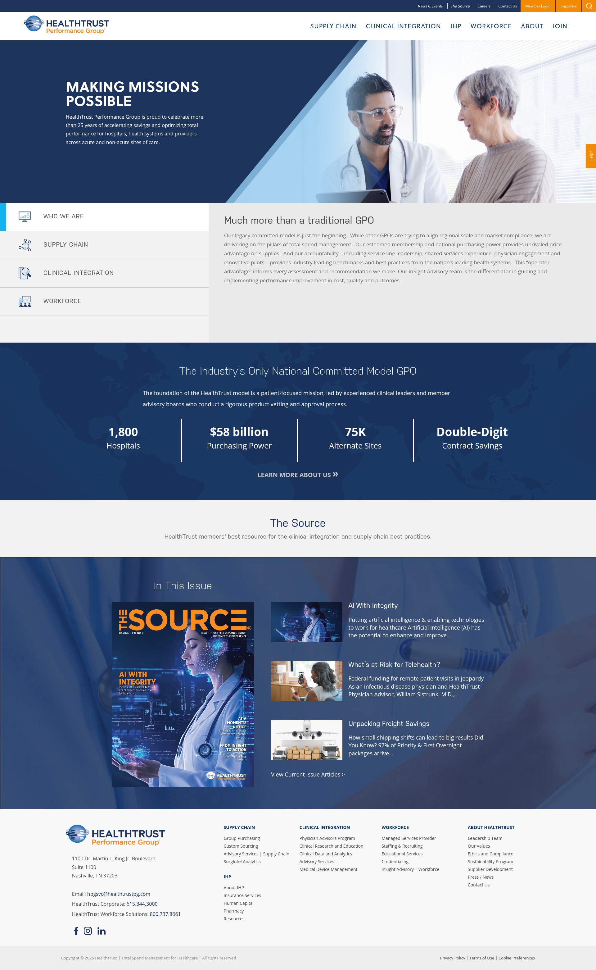 Screenshot of healthtrustpg.com