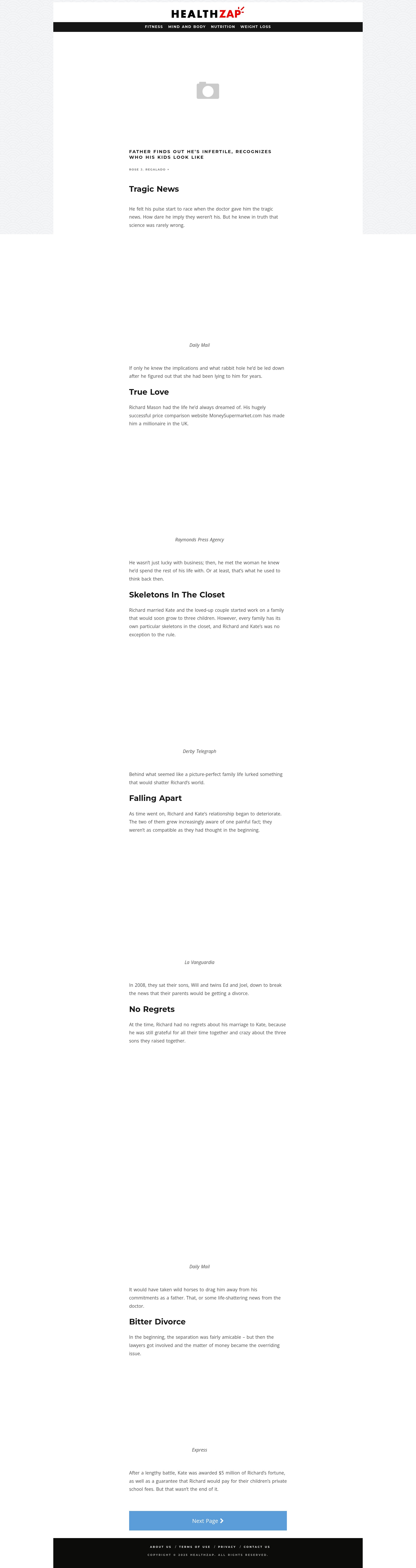 Screenshot of healthzap.co