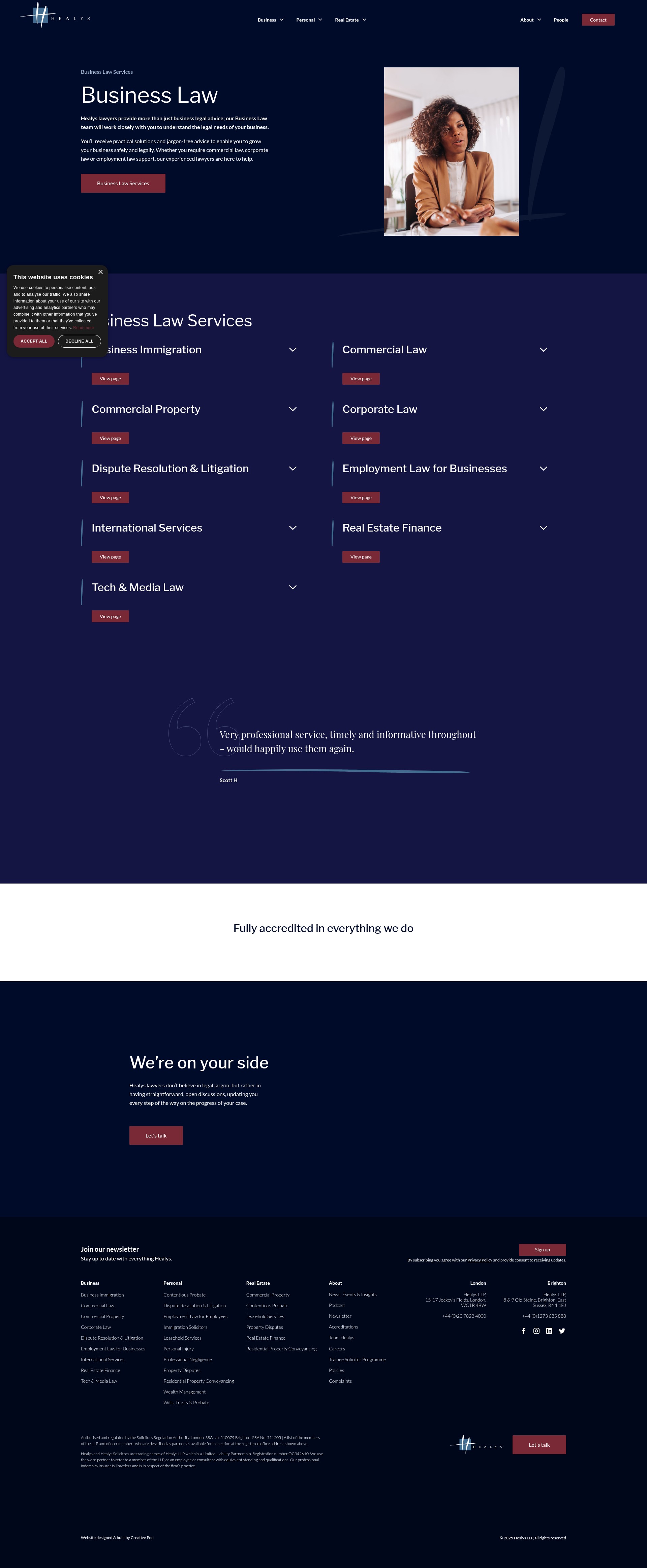 Screenshot of healys.com