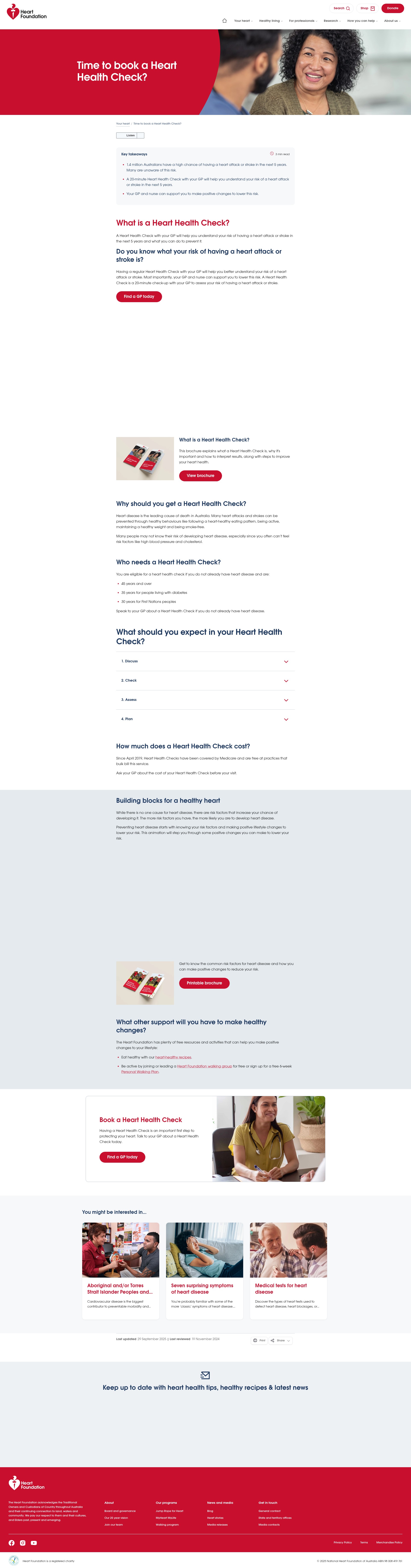 Screenshot of heartfoundation.org.au