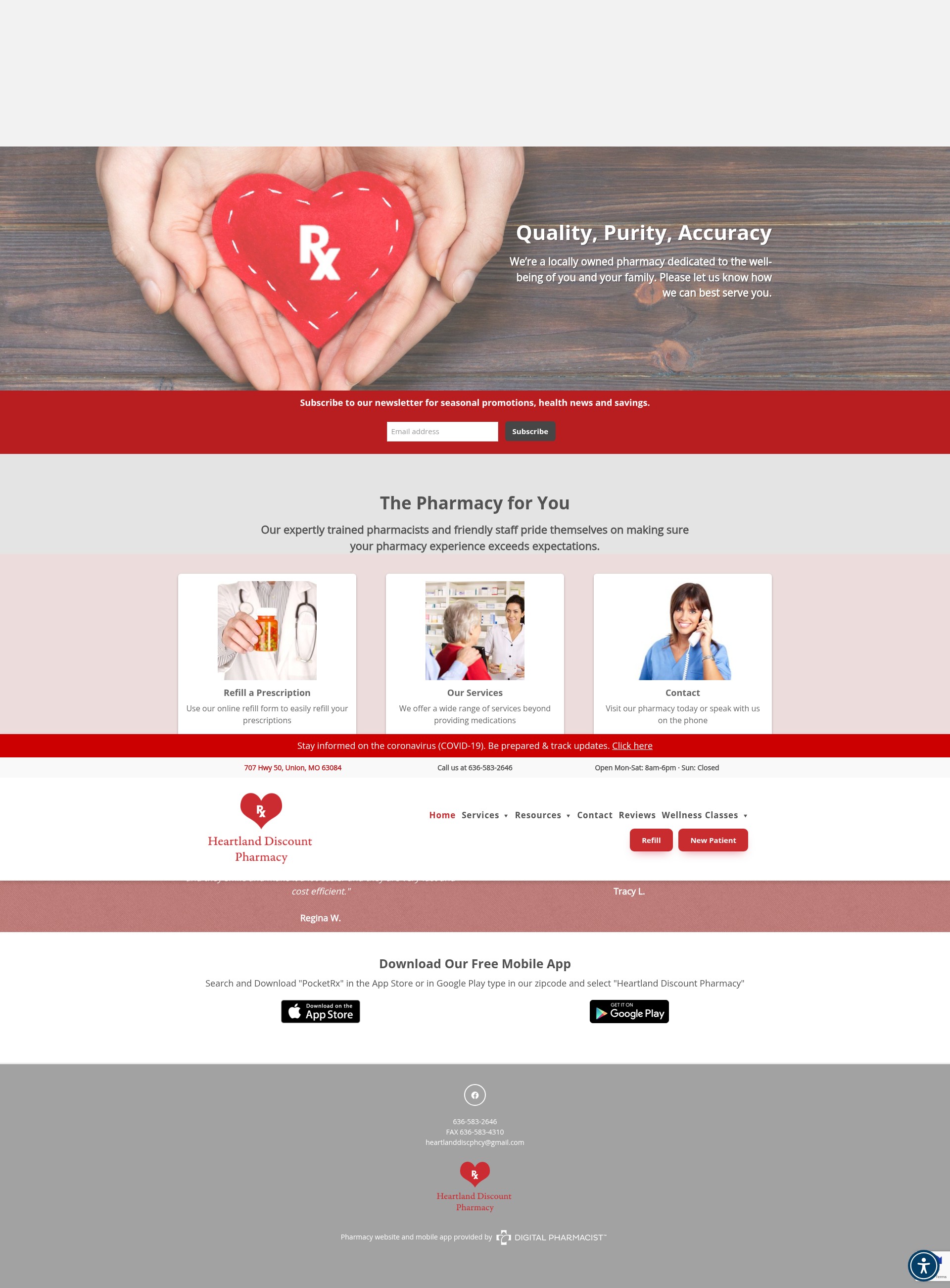 Screenshot of heartlanddiscpharmacy.com