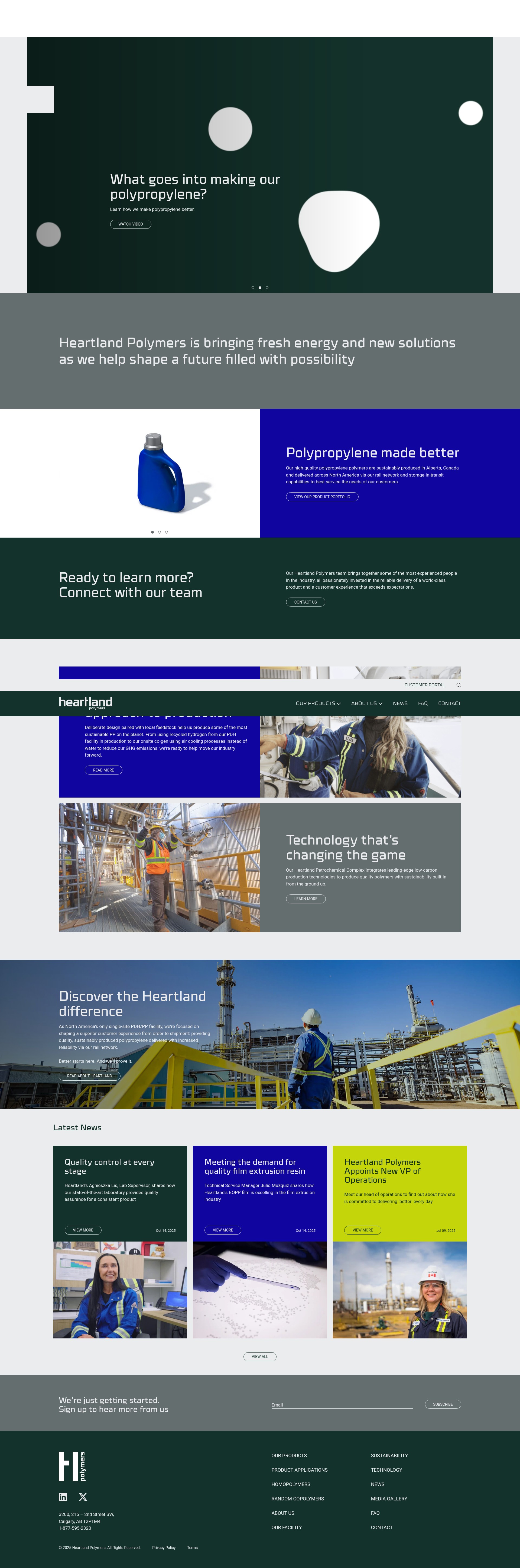 Screenshot of heartlandpolymers.com