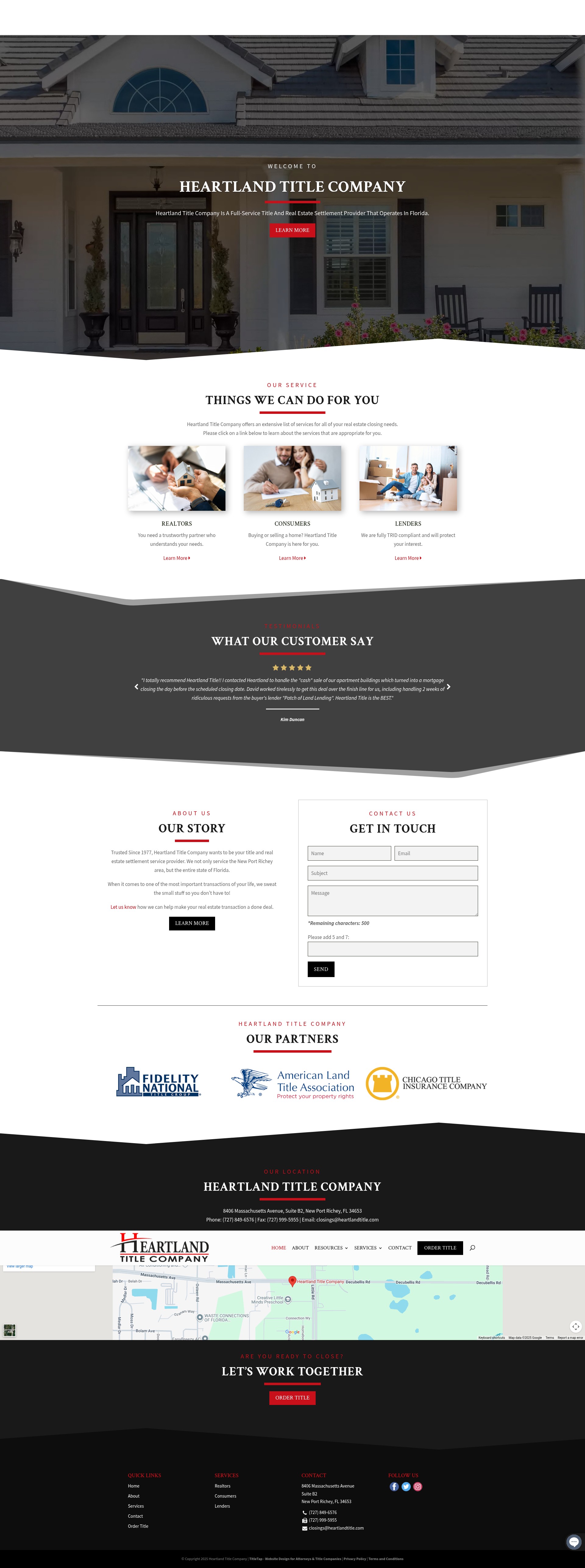 Screenshot of heartlandtitle.com
