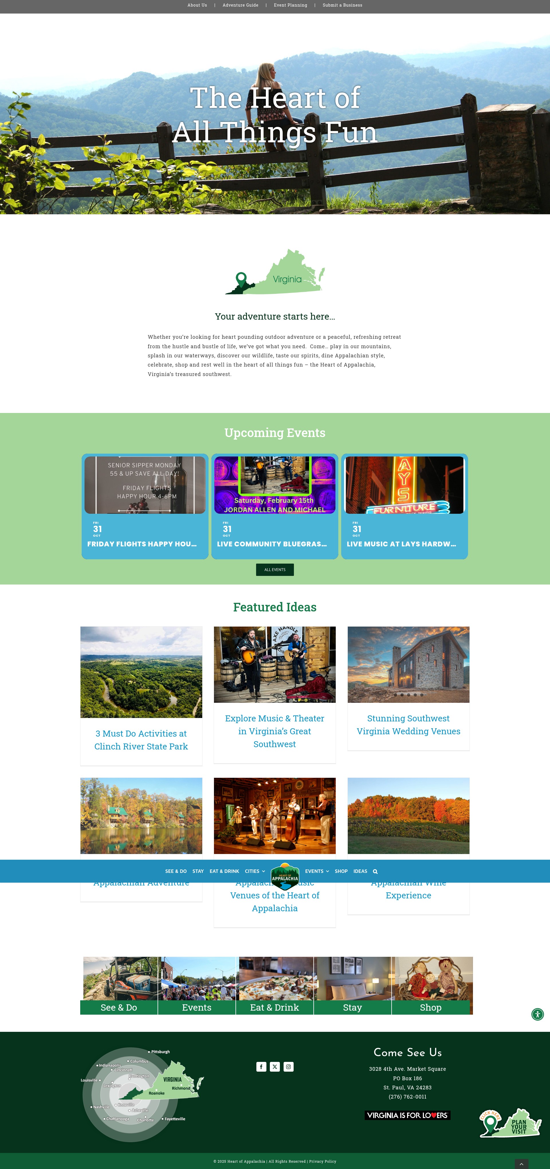 Screenshot of heartofappalachia.com