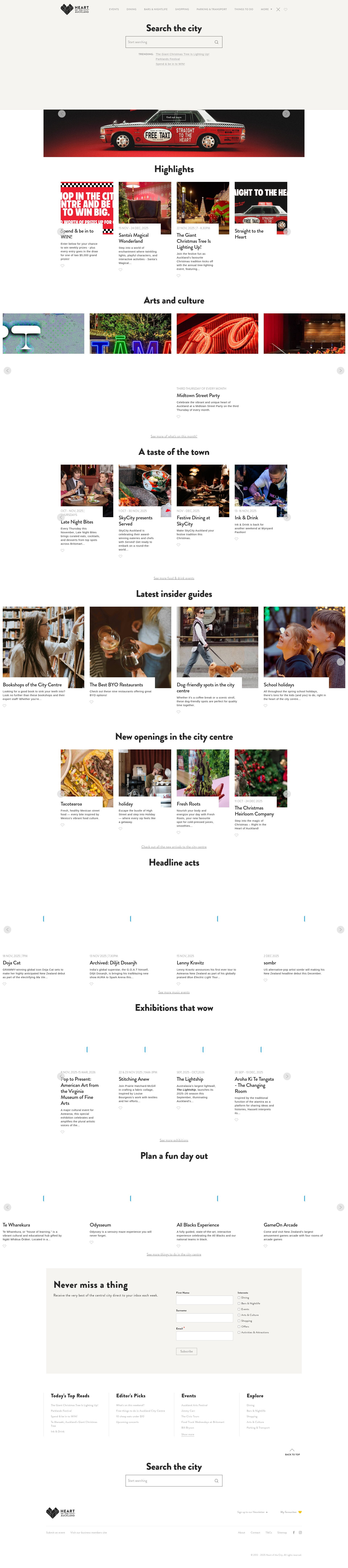 Screenshot of heartofthecity.co.nz