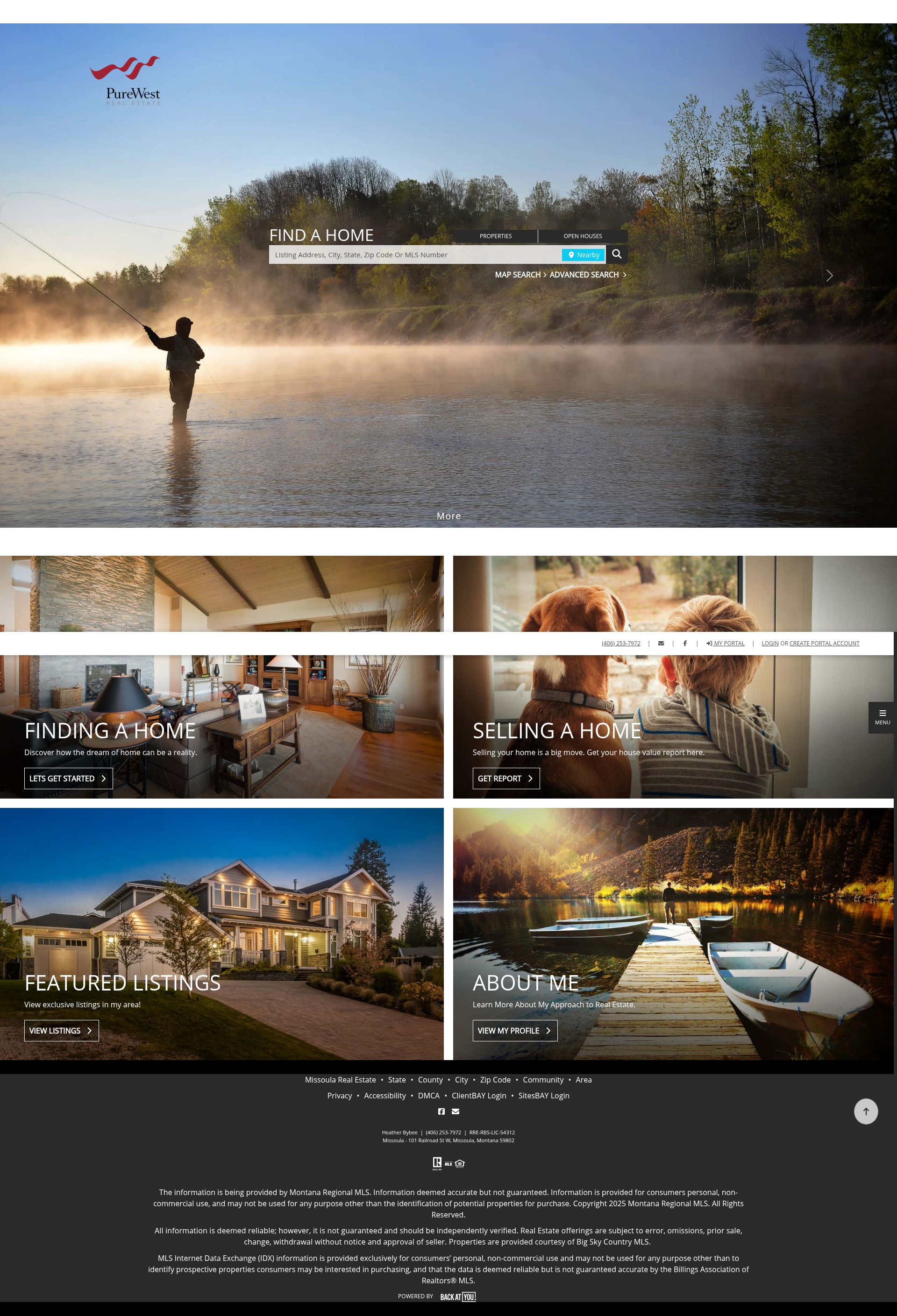 Screenshot of heatherbybee.purewestrealestate.com
