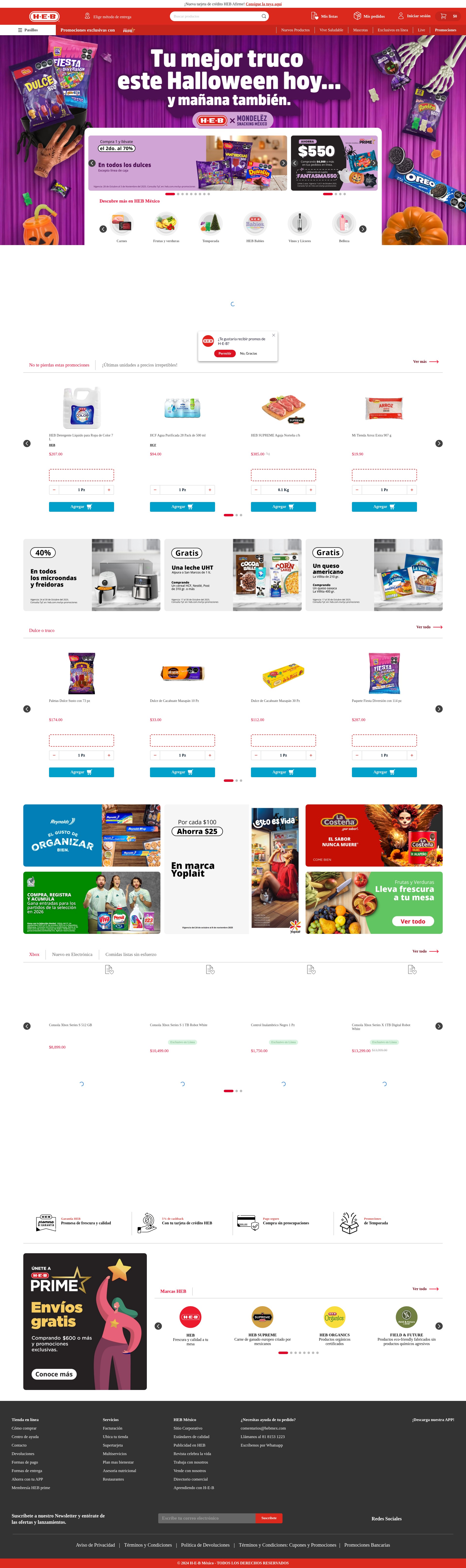 Screenshot of heb.com.mx