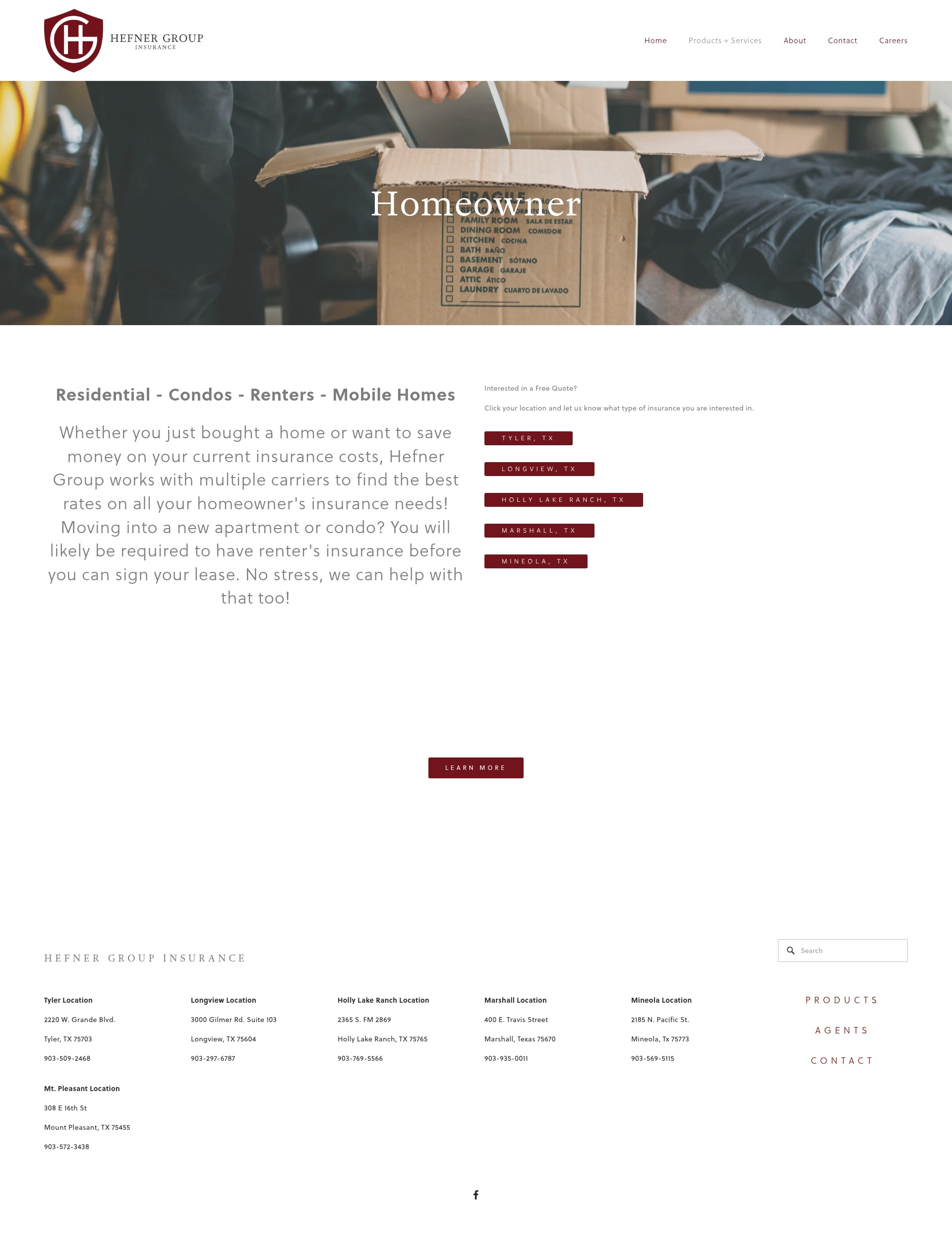 Screenshot of hefnergroup.com