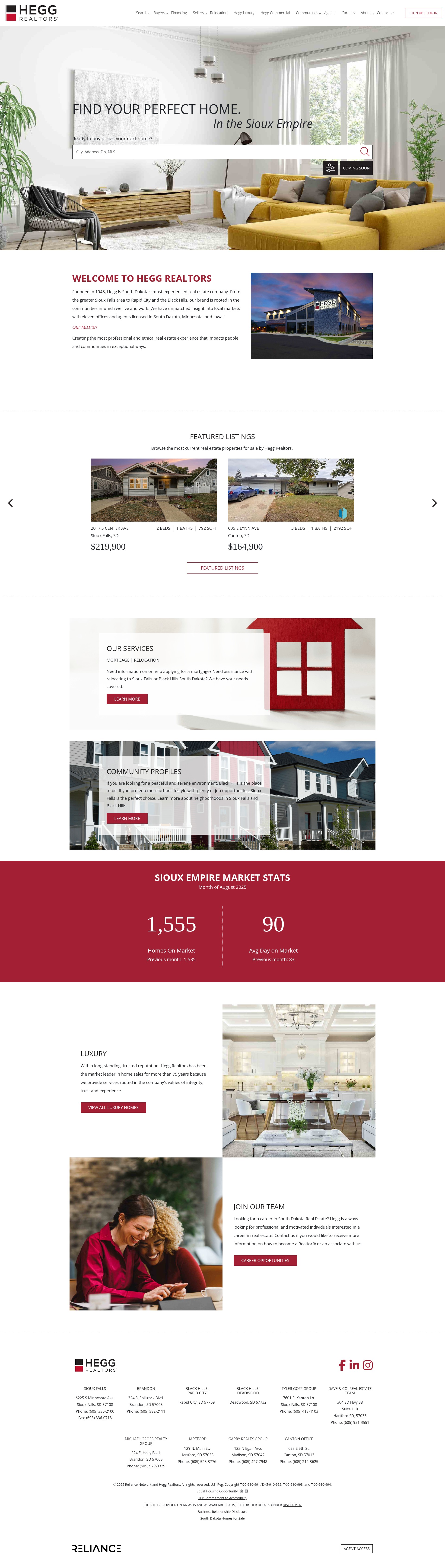 Screenshot of hegg.com