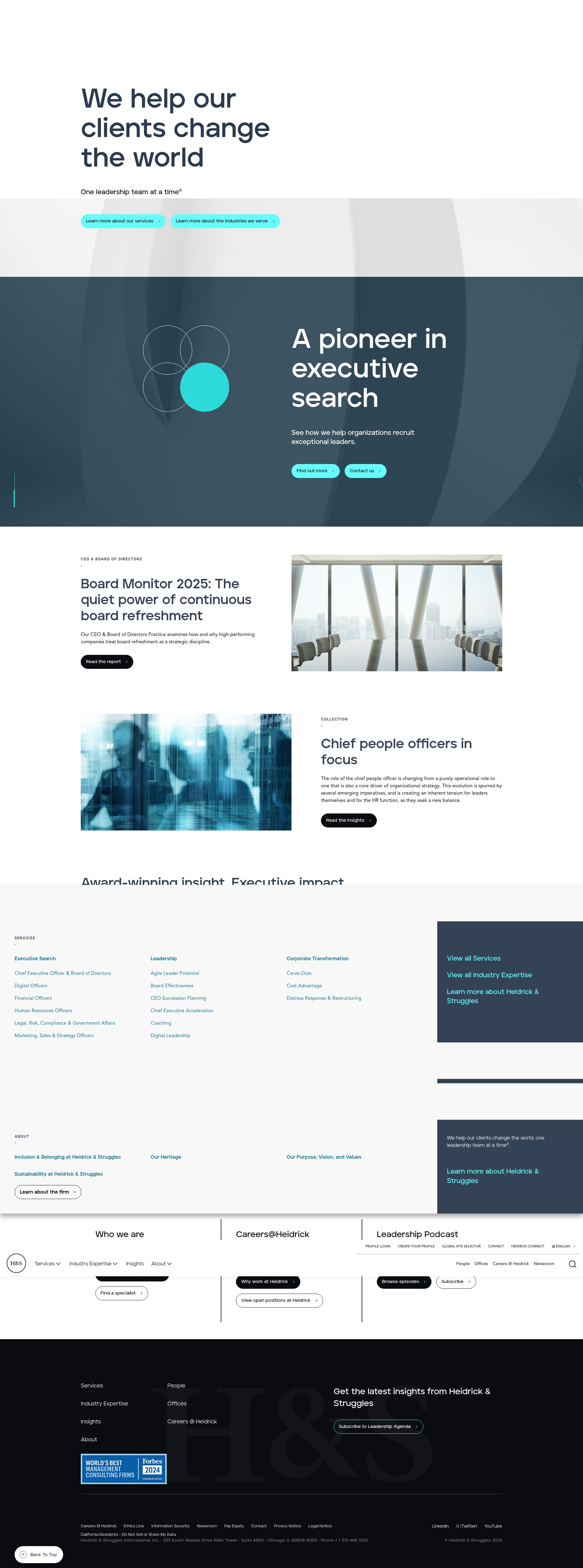 Screenshot of heidrick.com