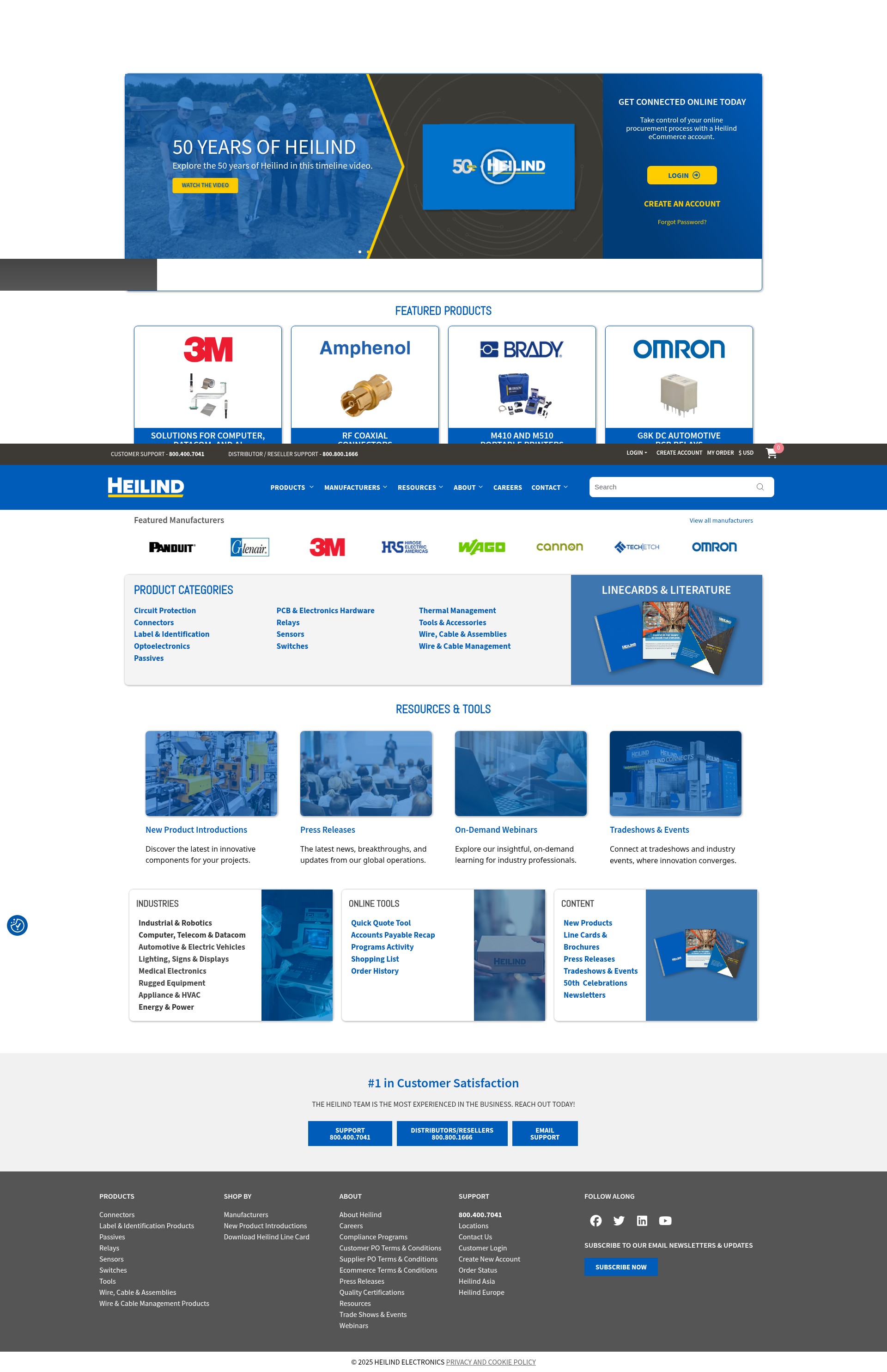 Screenshot of heilind.com