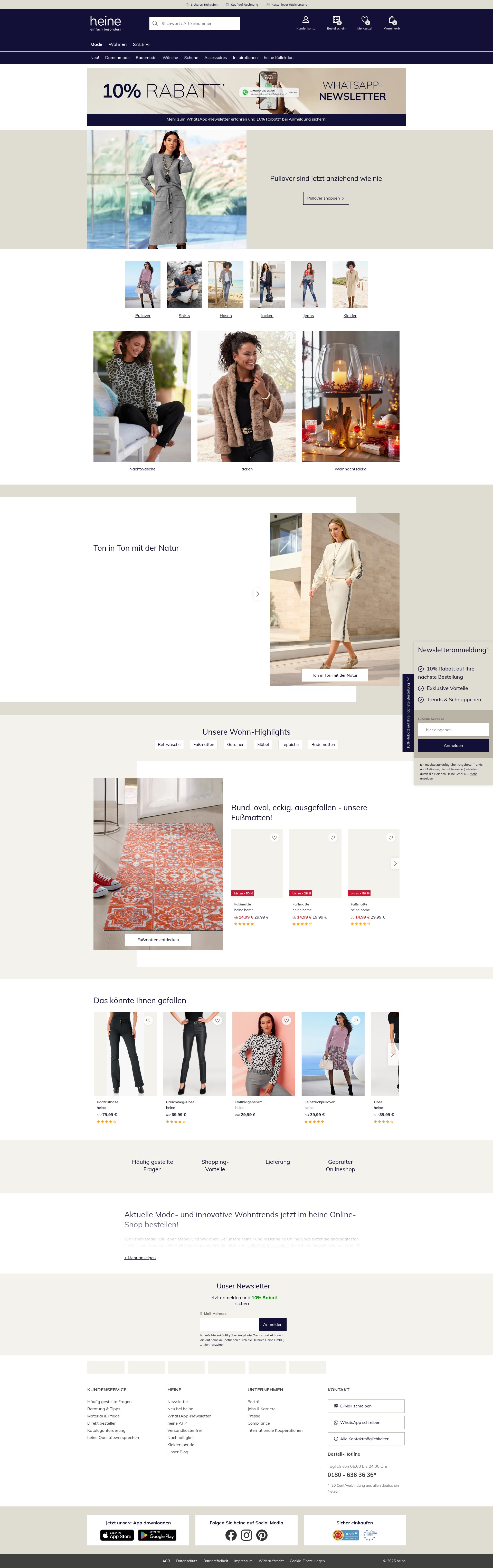 Screenshot of heine.de