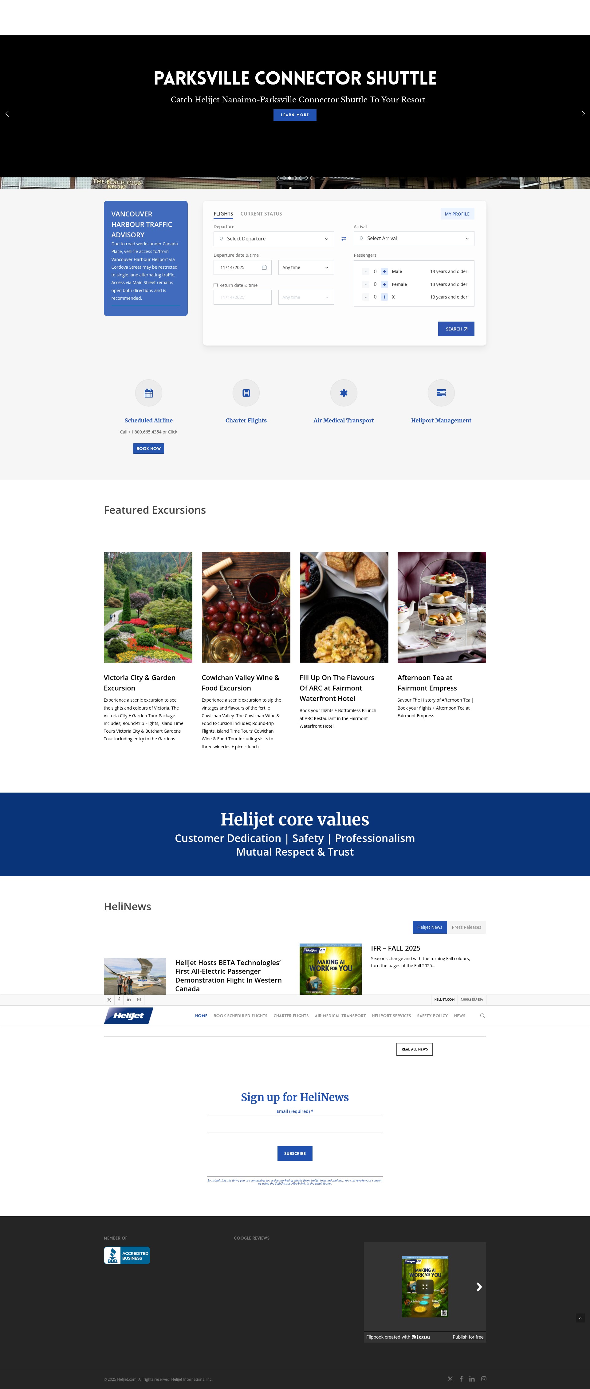 Screenshot of helijet.com