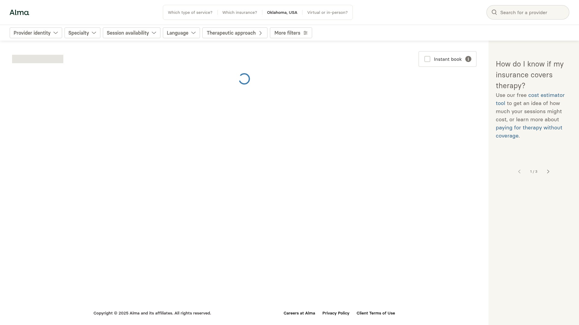Screenshot of helloalma.com