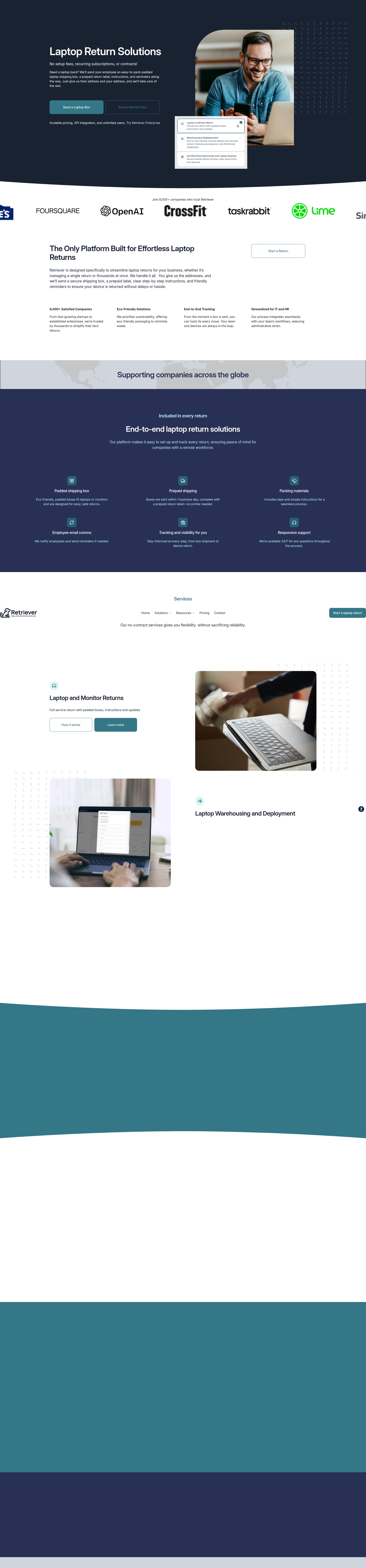 Screenshot of helloretriever.com