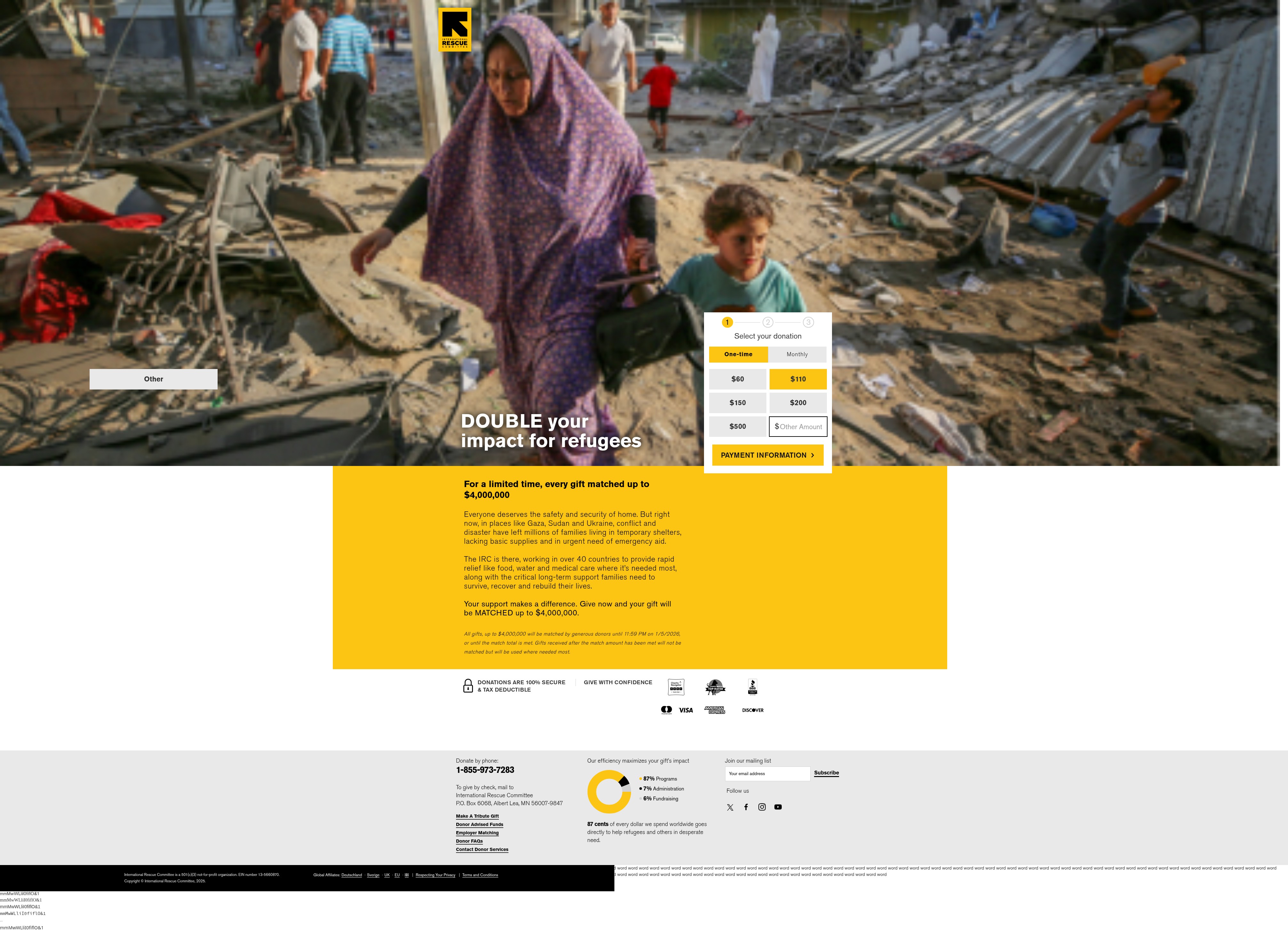 Screenshot of help.rescue.org