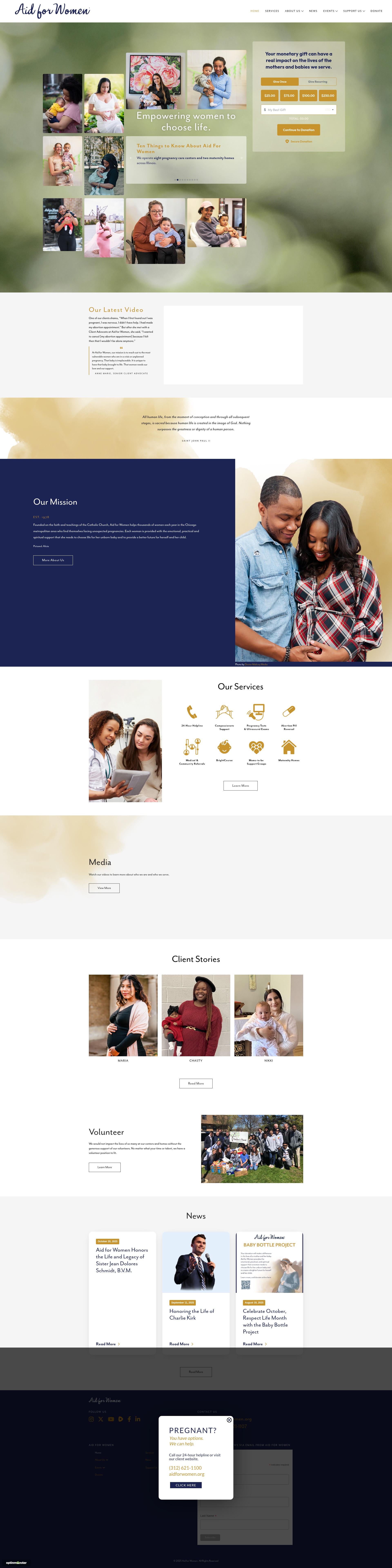 Screenshot of helpaidforwomen.org