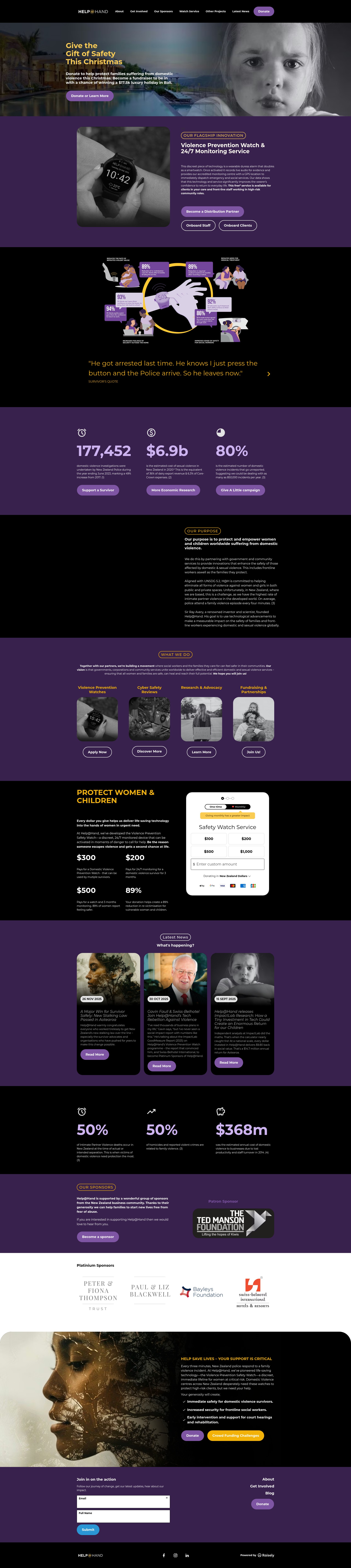 Screenshot of helpathand.org.nz