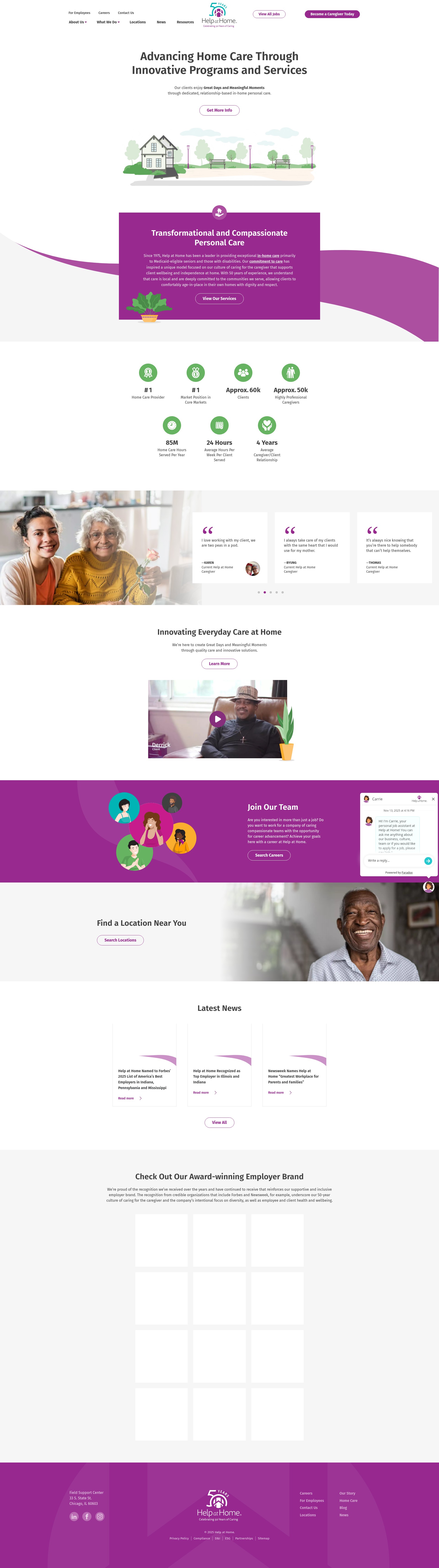 Screenshot of helpathome.com