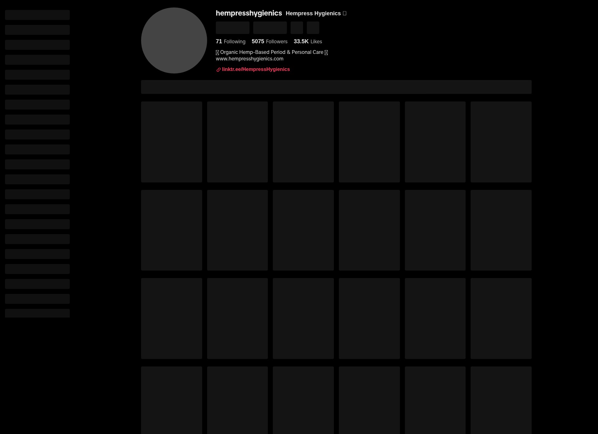 Screenshot of hempress-hygienics.myshopify.com