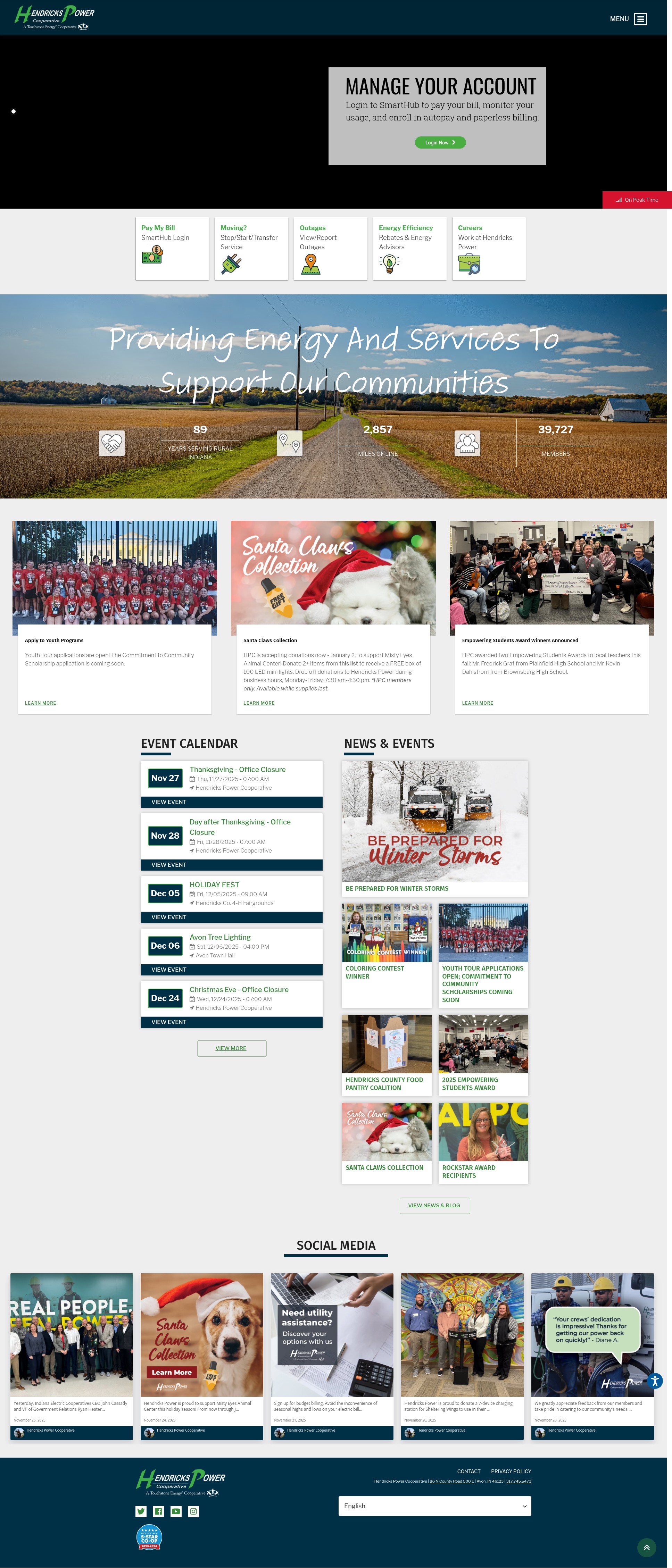 Screenshot of hendrickspower.com