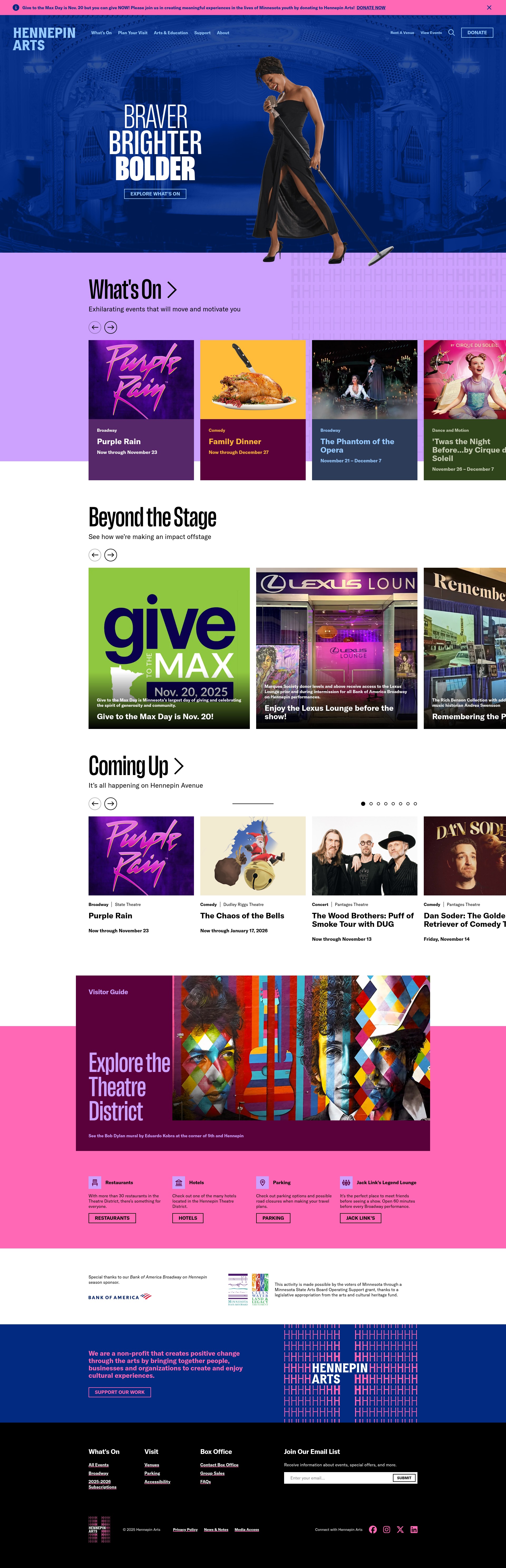 Screenshot of hennepinarts.org