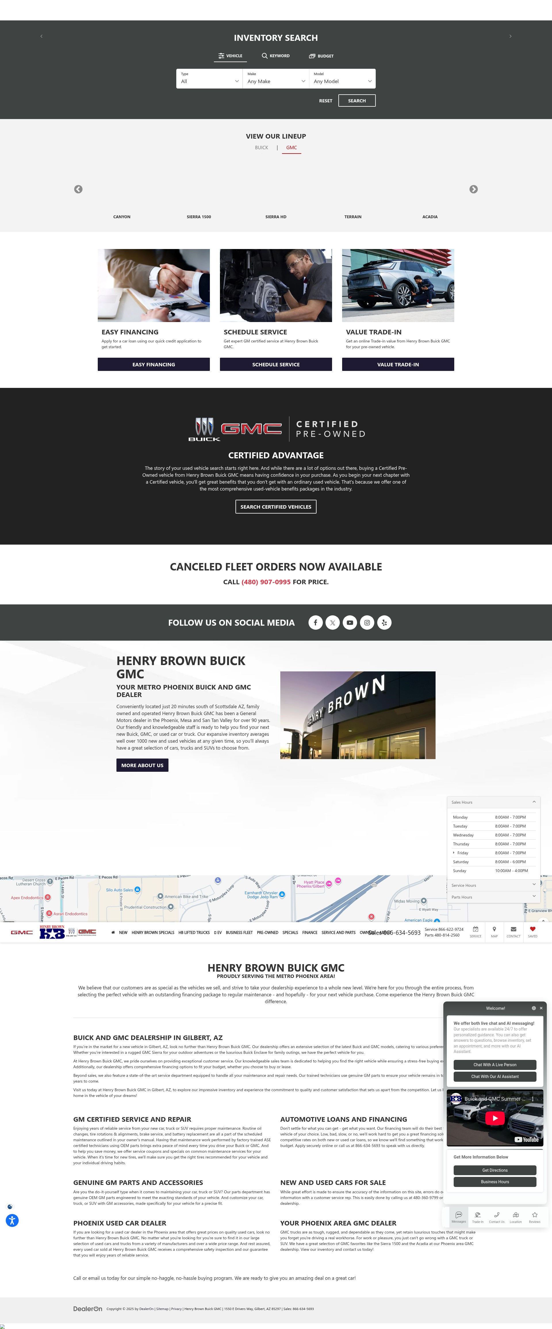 Screenshot of henrybrowngmc.com