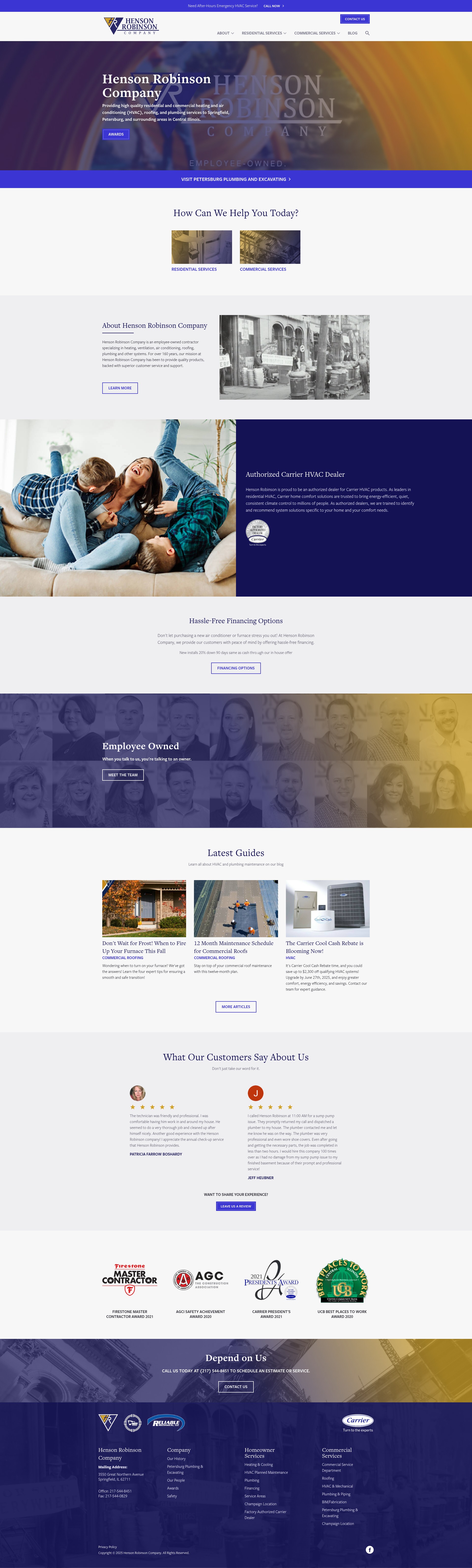 Screenshot of hensonrobinson.com