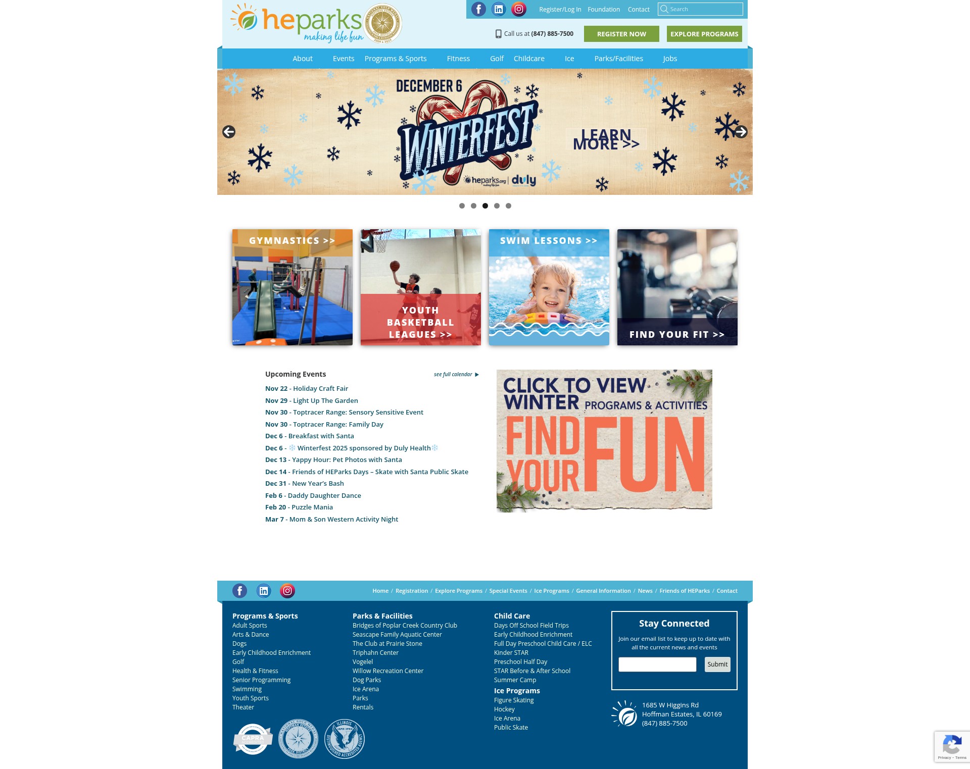 Screenshot of heparks.org