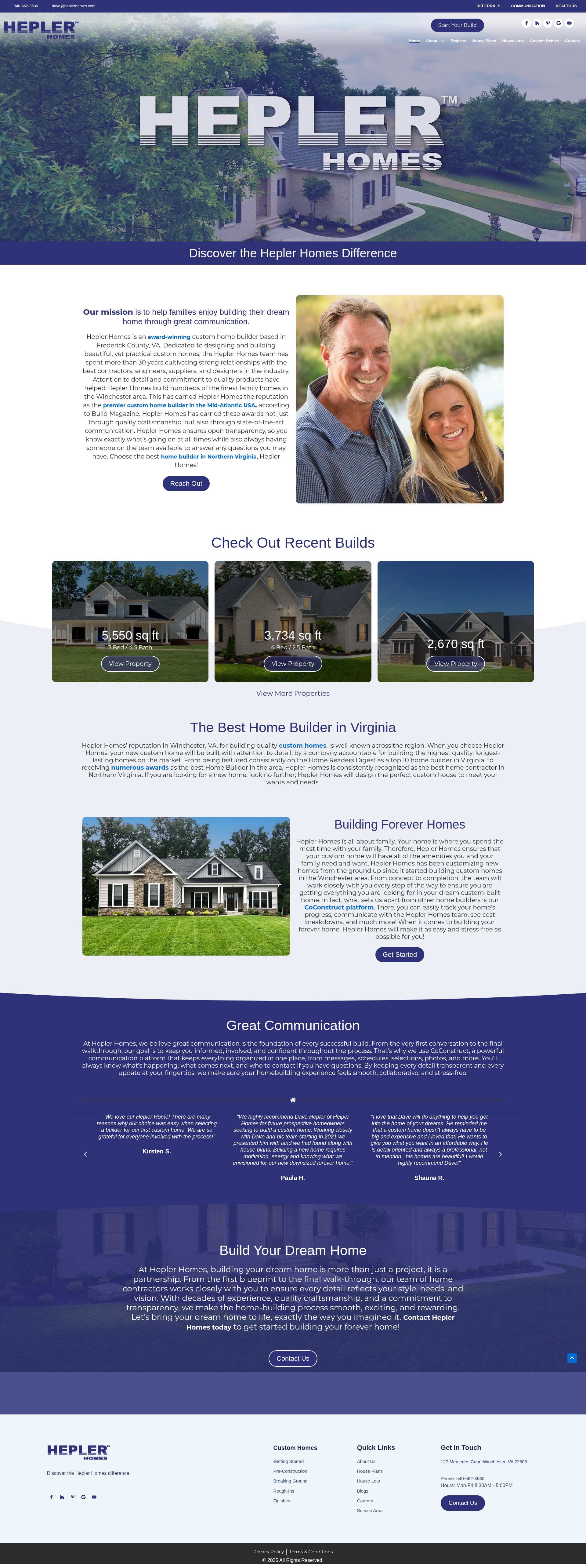 Screenshot of heplerhomes.com