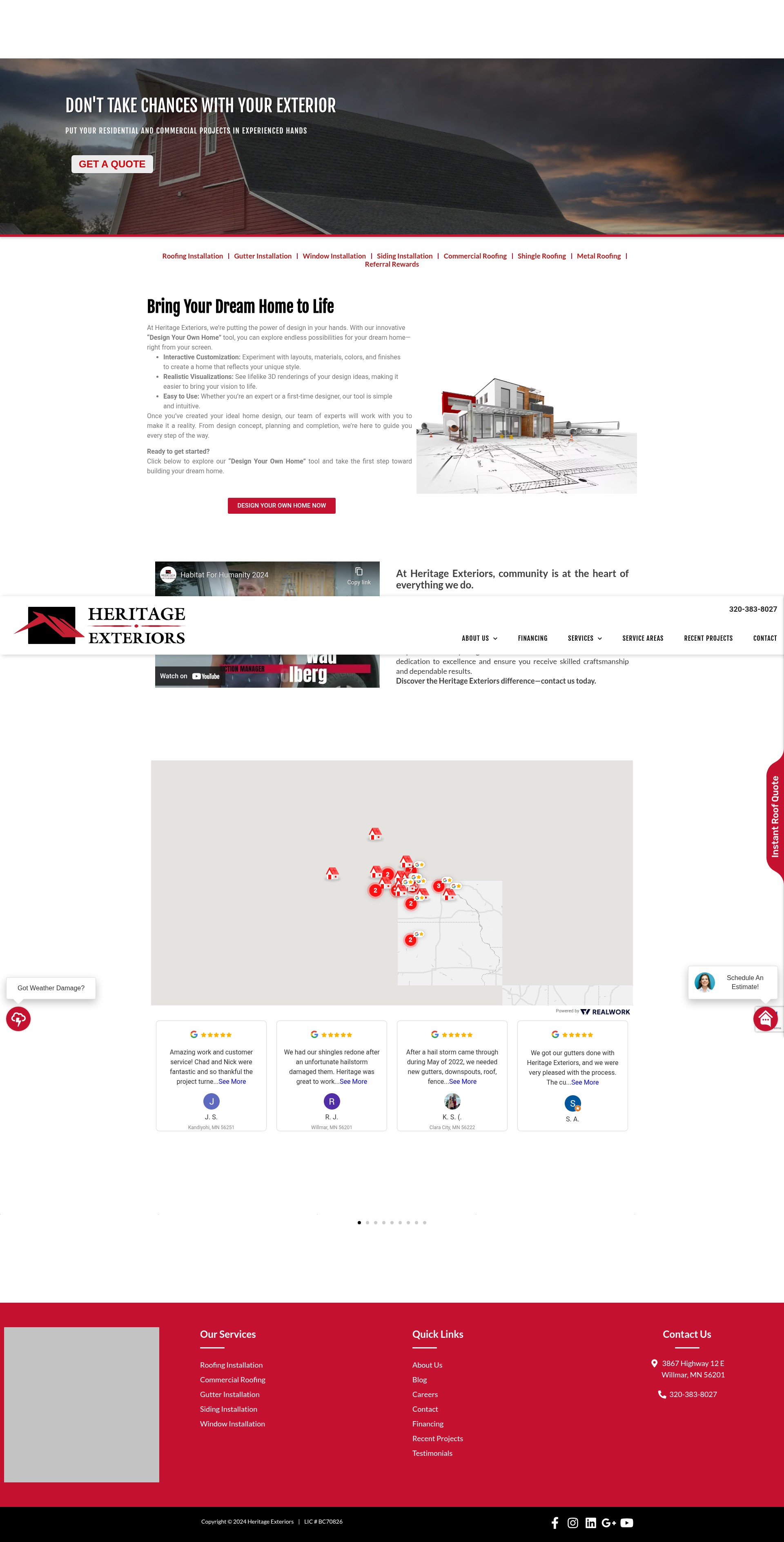 Screenshot of heritage-exteriors.com
