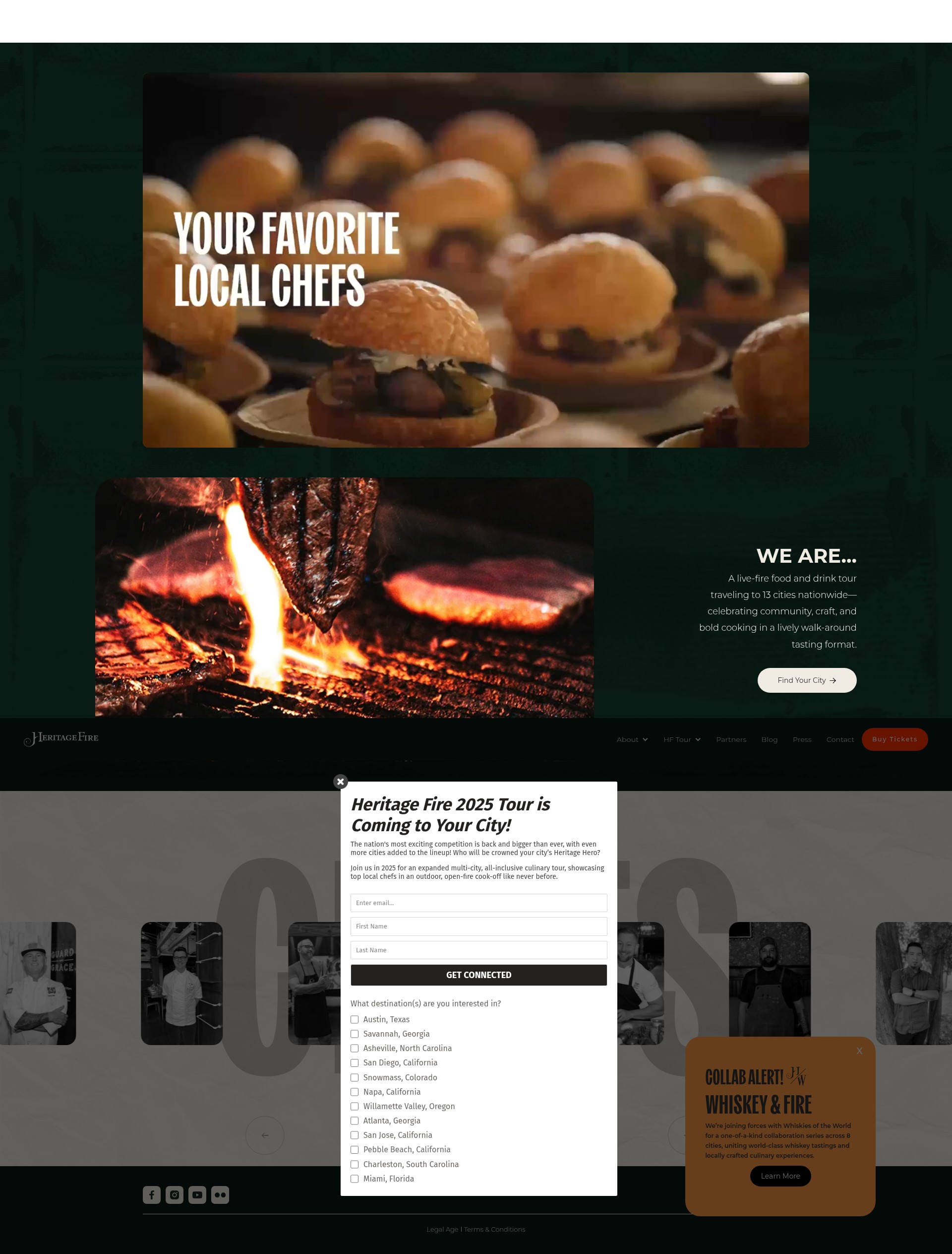 Screenshot of heritagefiretour.com