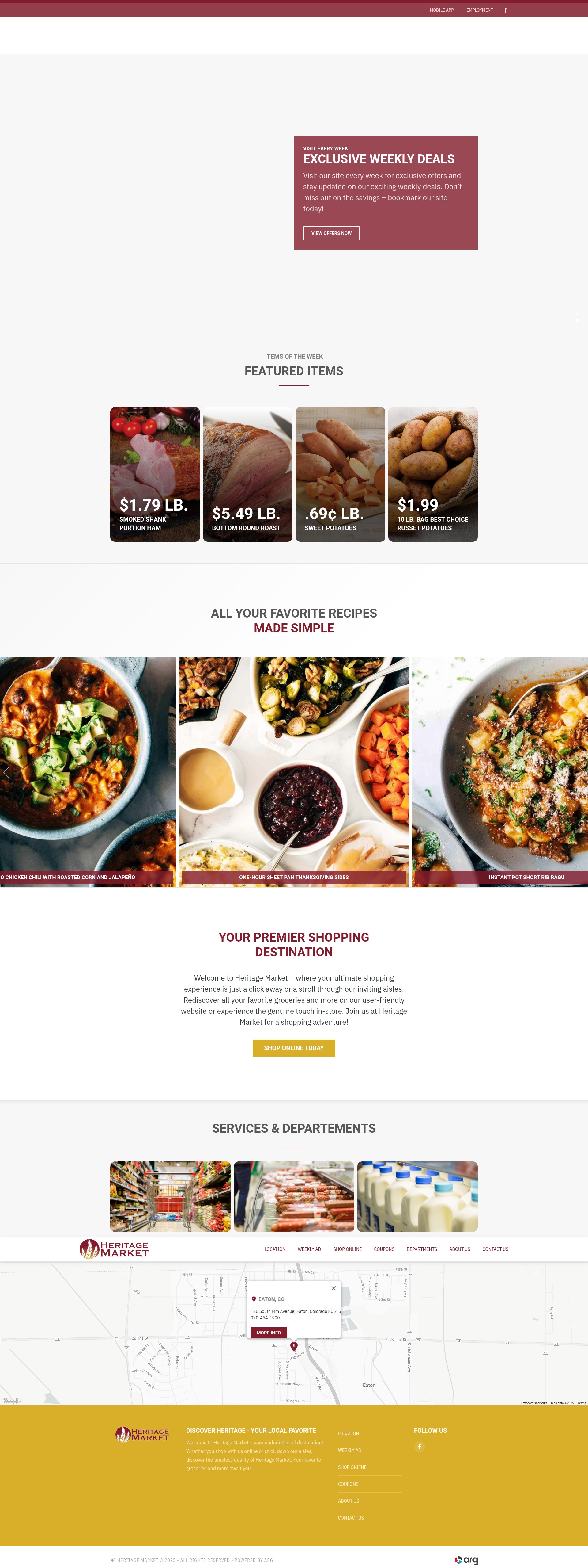 Screenshot of heritagemarket.net