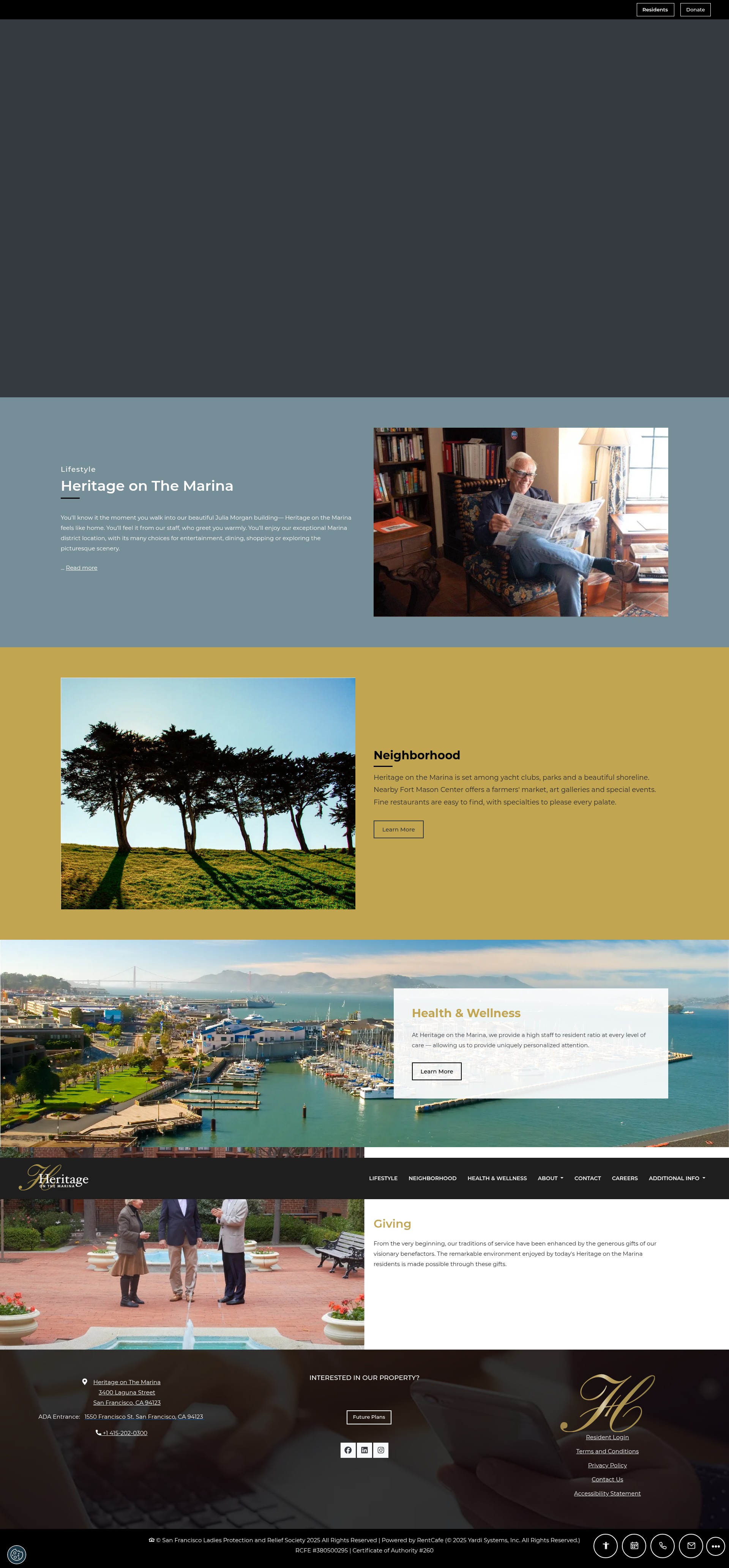 Screenshot of heritageonthemarina.org