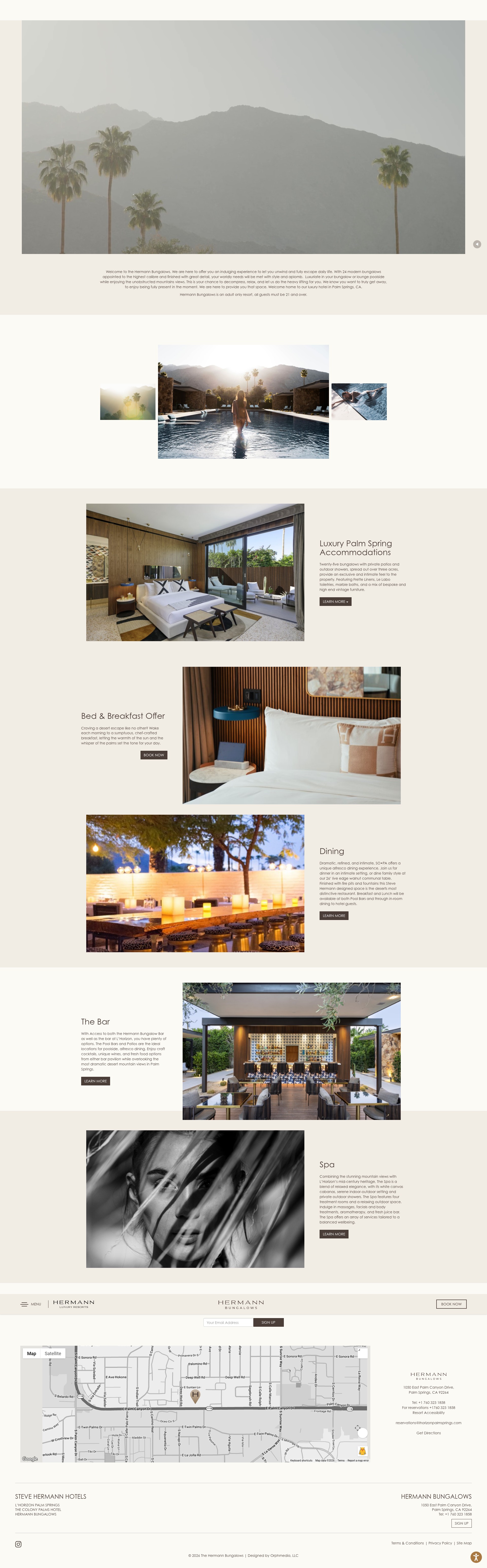 Screenshot of hermannbungalows.com