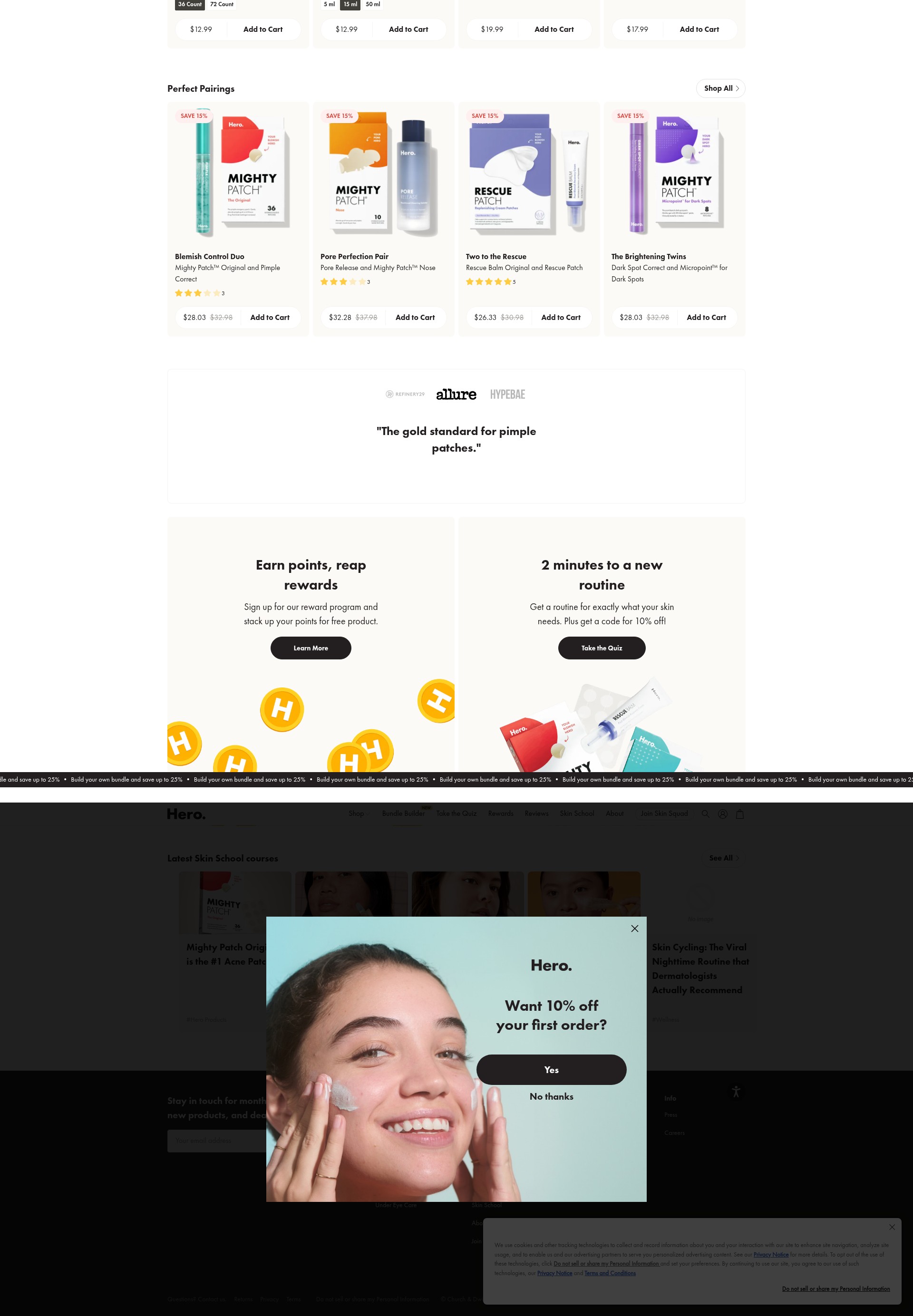 Screenshot of herocosmetics.us