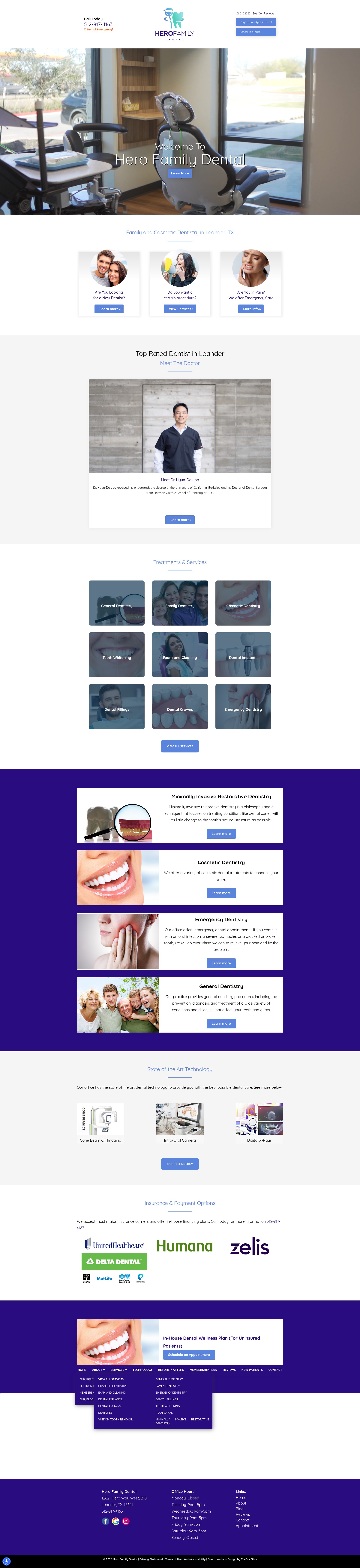 Screenshot of herofamilydental.com