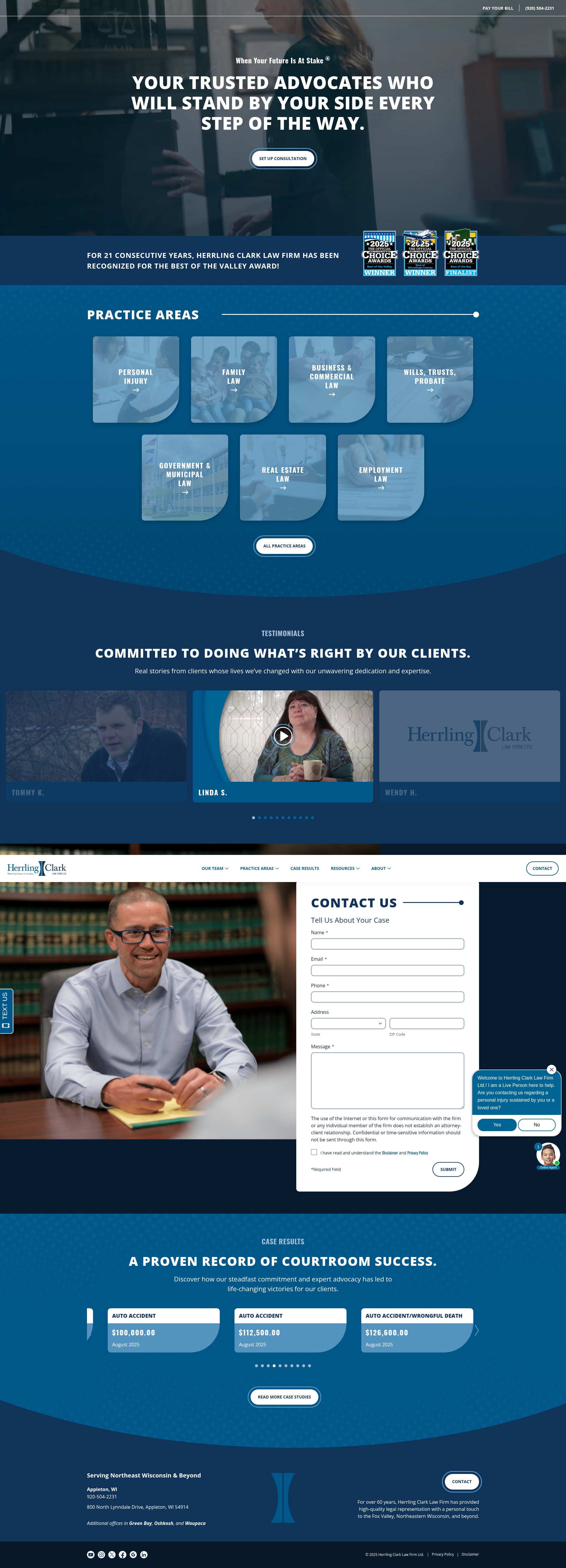 Screenshot of herrlingclark.com